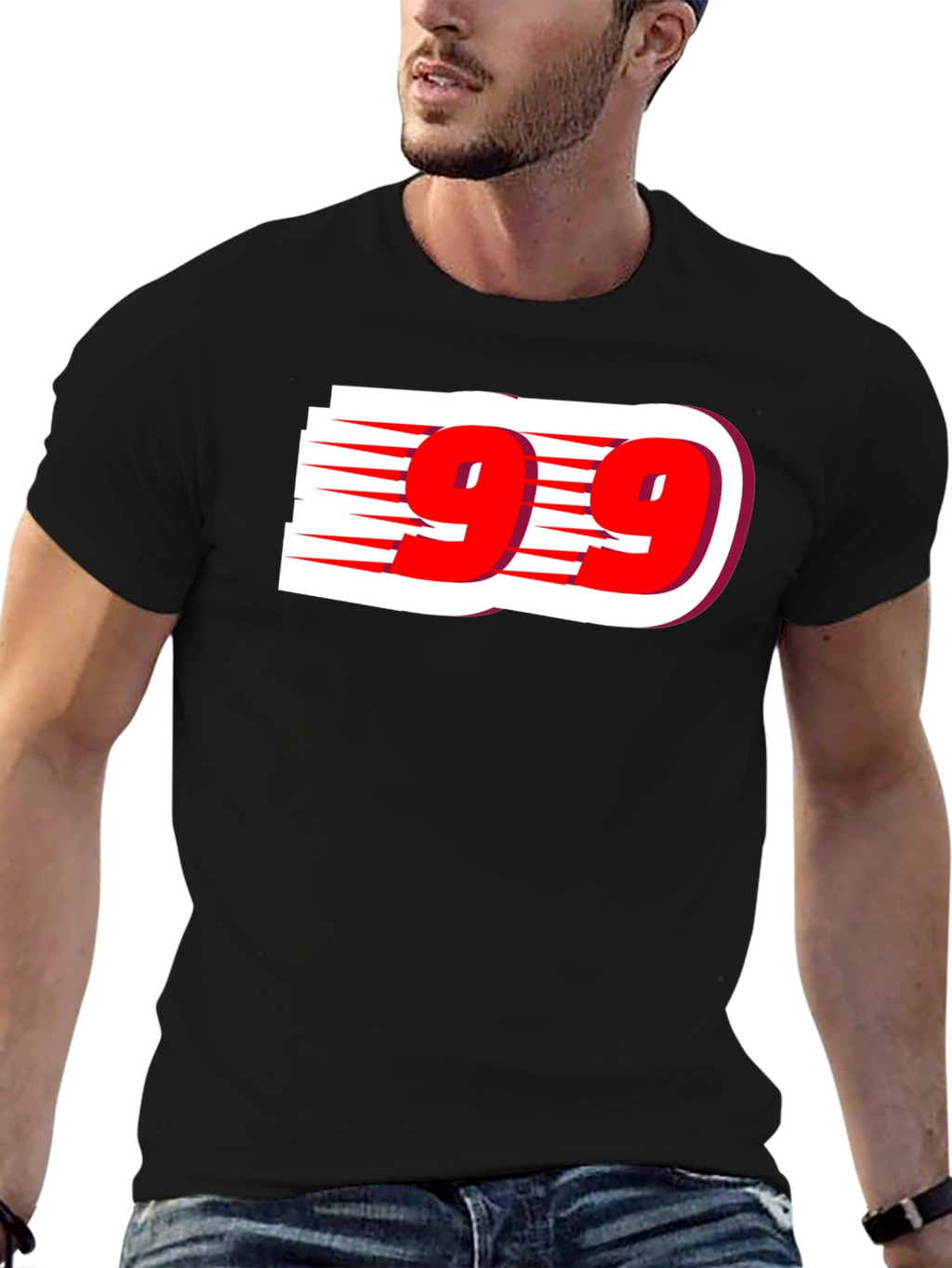 Black 99 Graphic Tee - Stylish & Bold