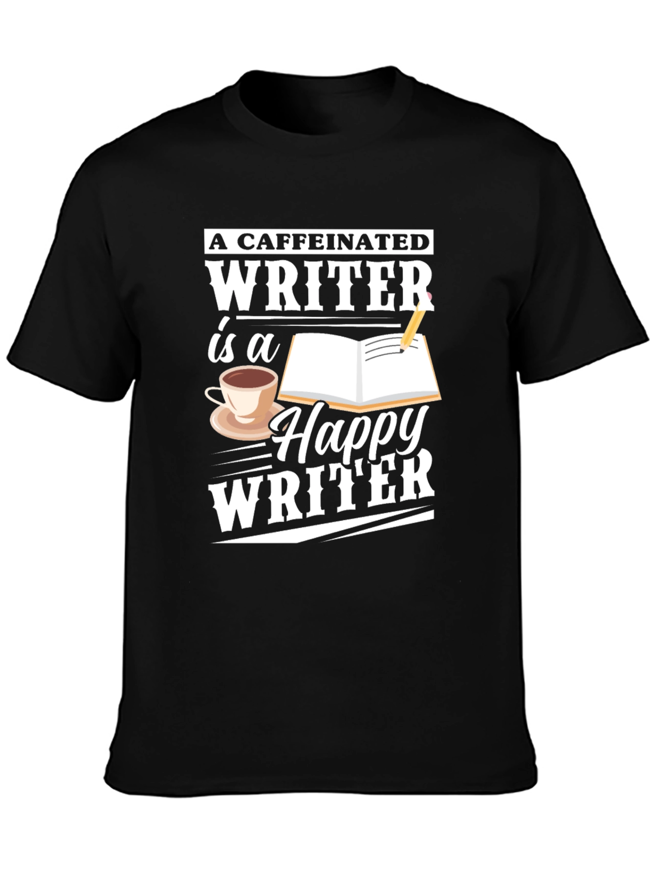 Caffeinated Writer T-Shirt - Writer Apparel