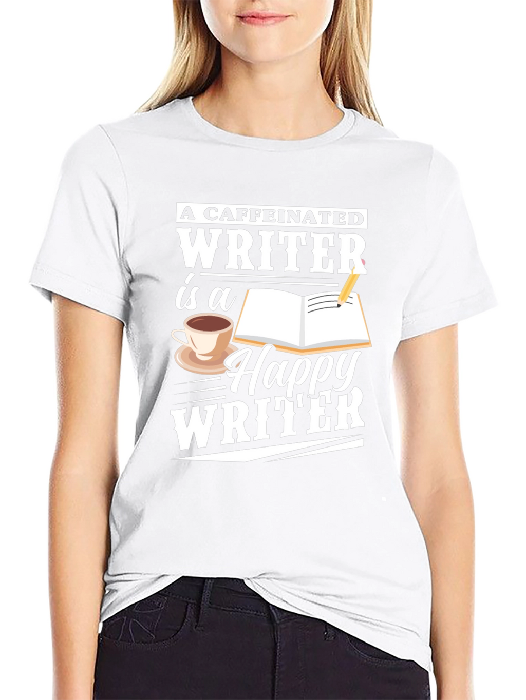 Caffeinated Writer T-Shirt - Writer Apparel
