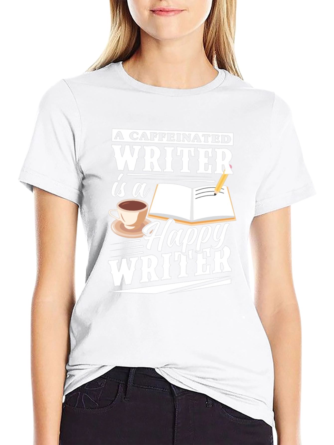 Caffeinated Writer T-Shirt - Writer Apparel