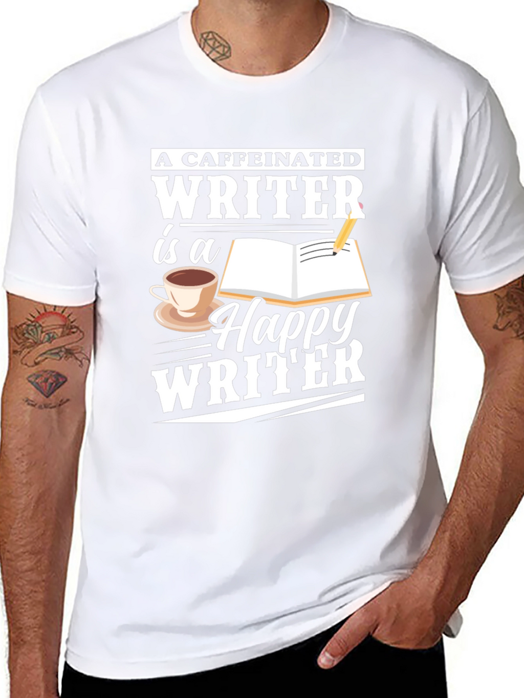 Caffeinated Writer T-Shirt - Writer Apparel