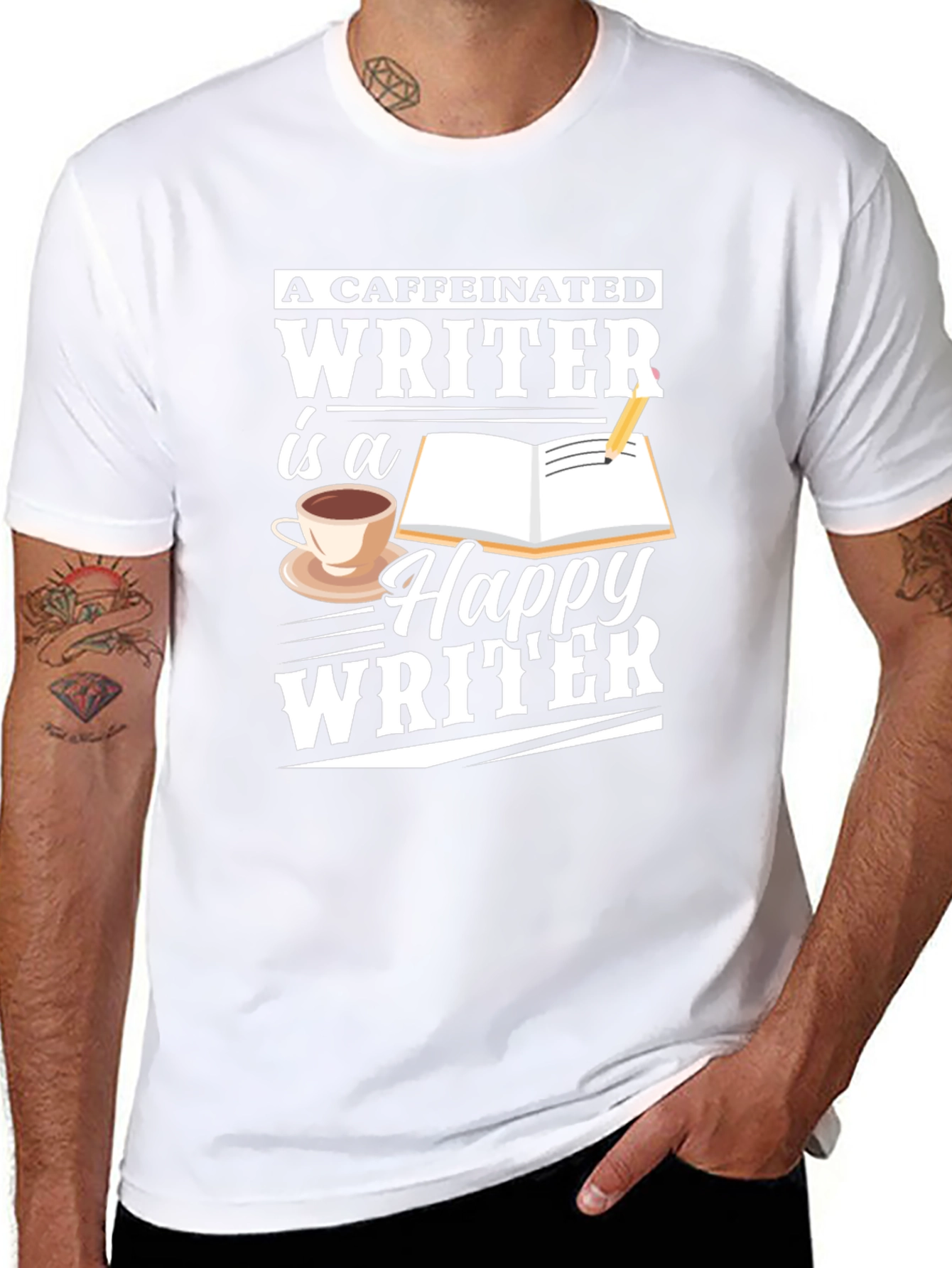Caffeinated Writer T-Shirt - Writer Apparel