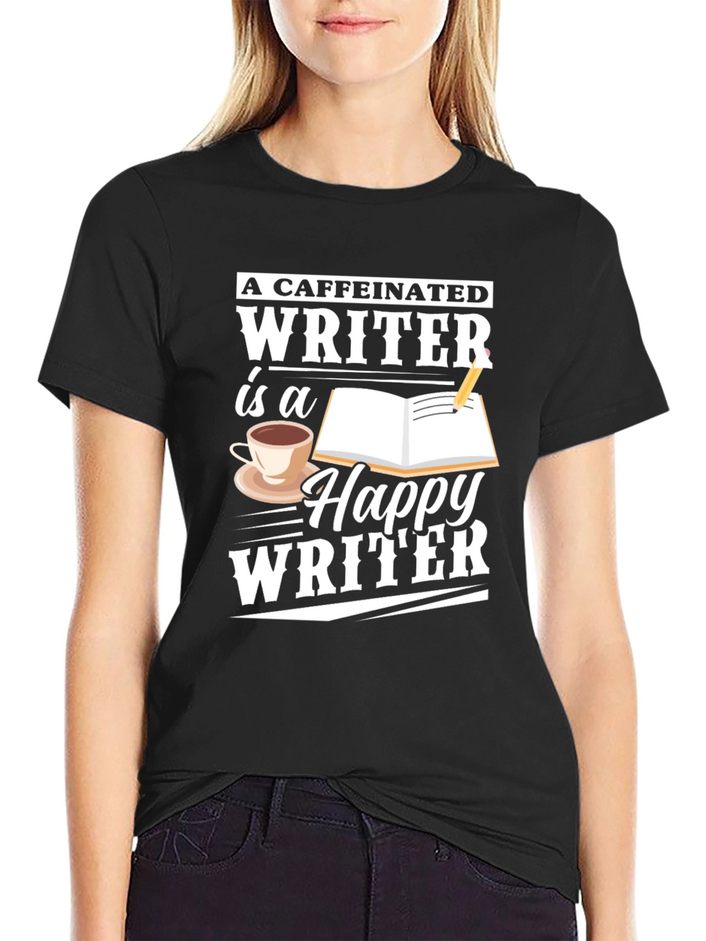 Caffeinated Writer T-Shirt - Writer Apparel
