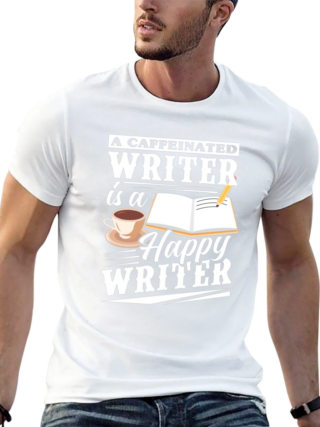 Caffeinated Writer T-Shirt - Writer Apparel