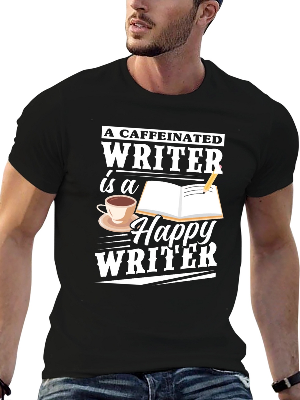 Caffeinated Writer T-Shirt - Writer Apparel