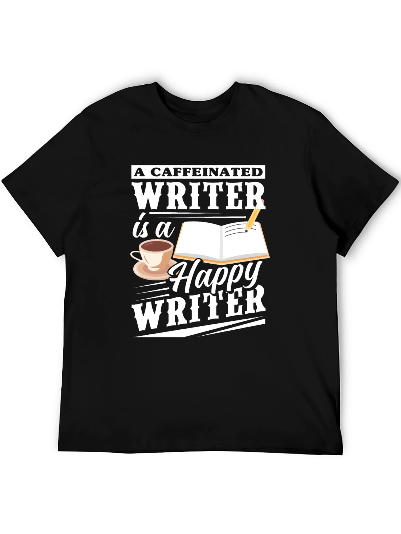 Caffeinated Writer T-Shirt - Writer Apparel