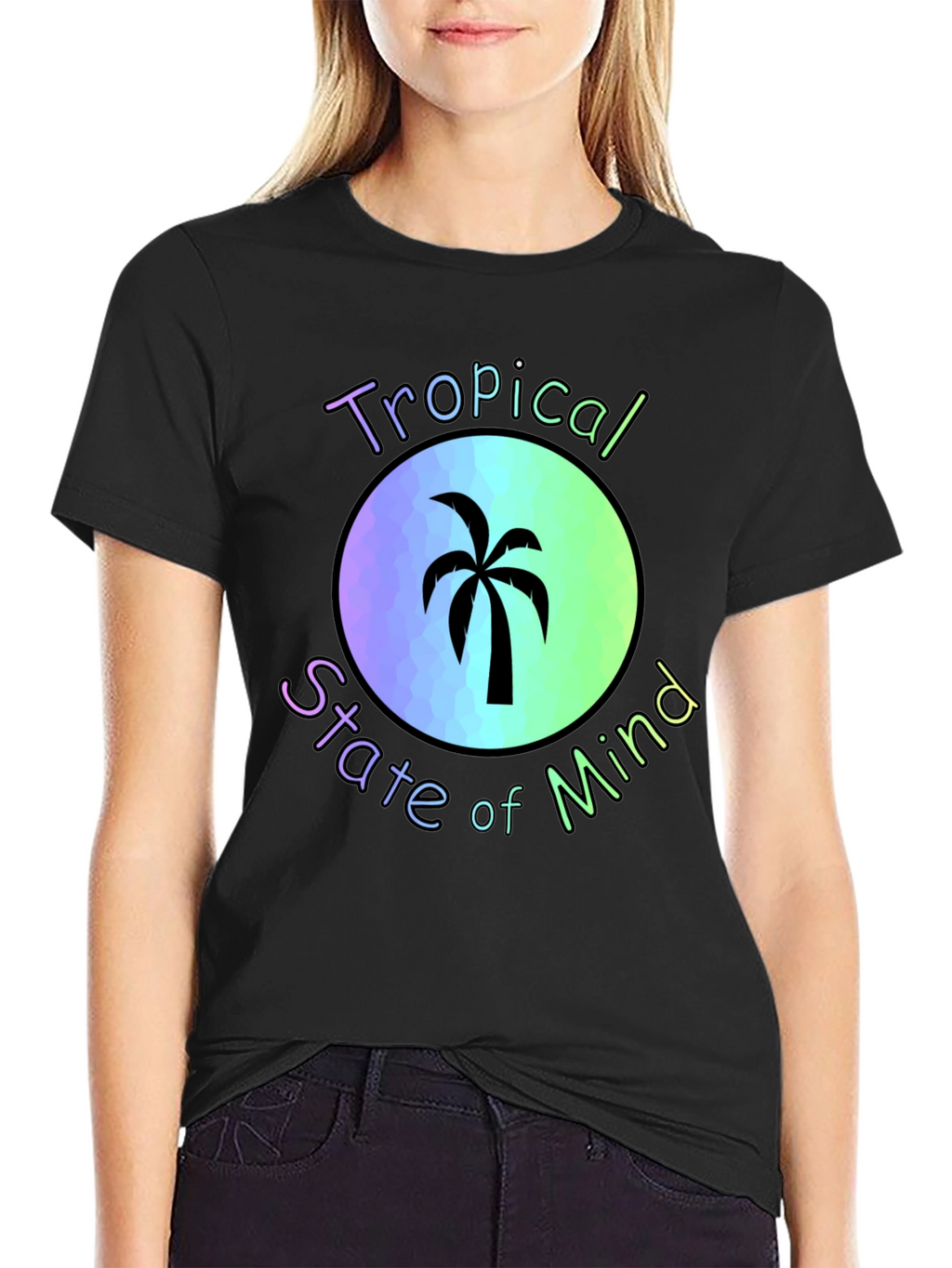 Tropical State of Mind Black T-Shirt