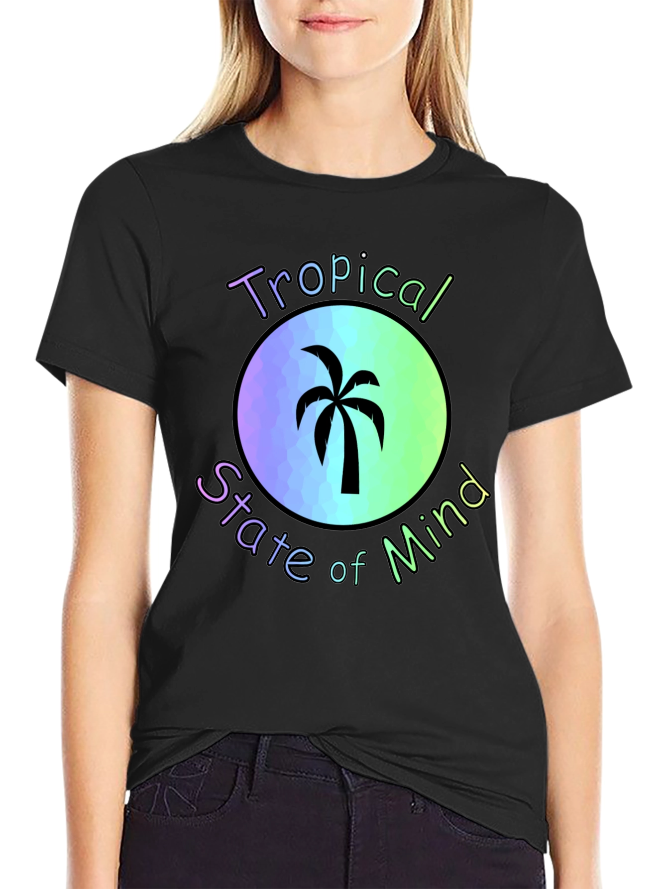 Tropical State of Mind Black T-Shirt