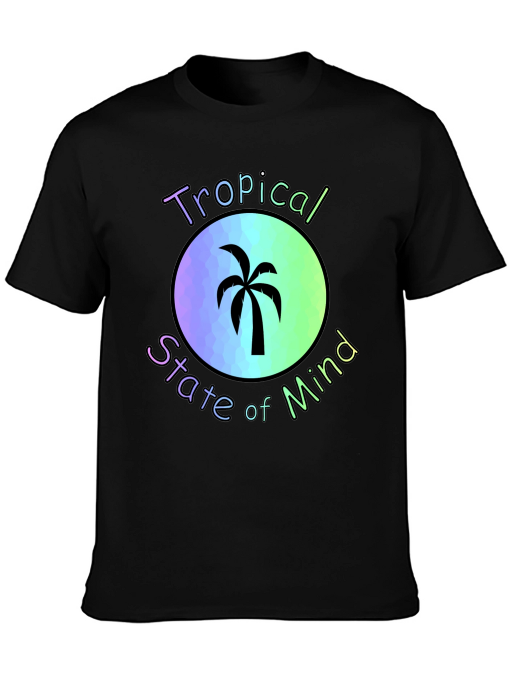 Tropical State of Mind Black T-Shirt