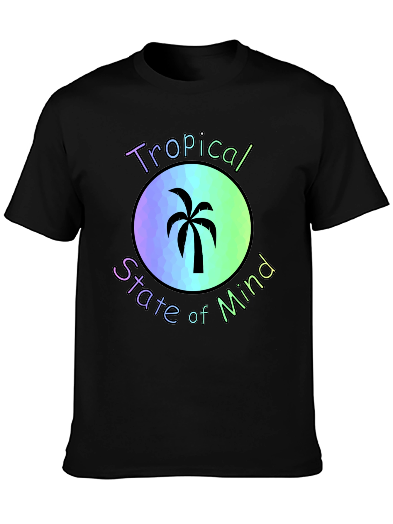 Tropical State of Mind Black T-Shirt