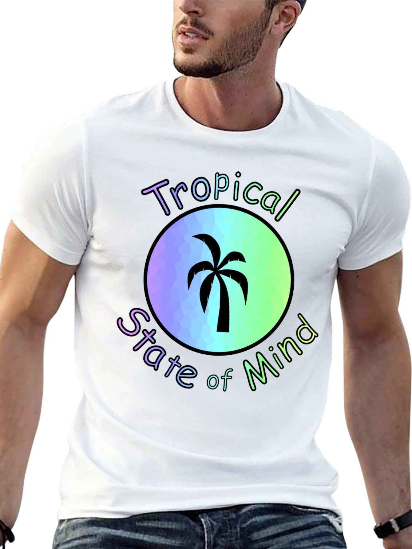 Tropical State of Mind Black T-Shirt