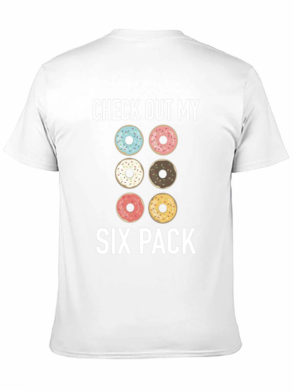 Donut Six Pack Graphic T-Shirt - Funny Gym Tee