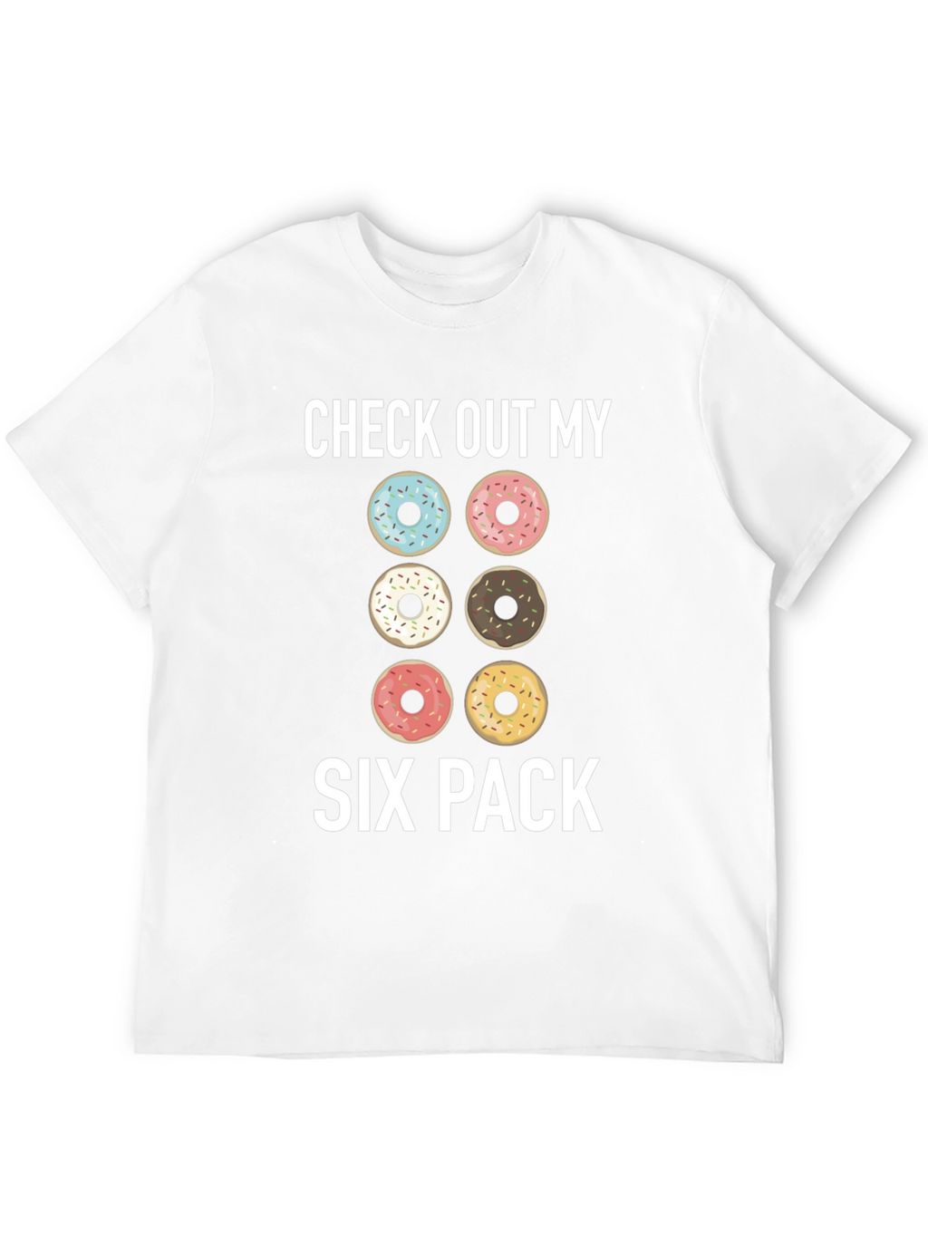Donut Six Pack Graphic T-Shirt - Funny Gym Tee