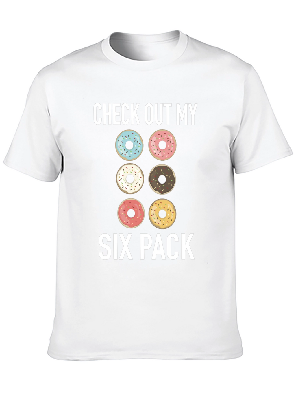 Donut Six Pack Graphic T-Shirt - Funny Gym Tee