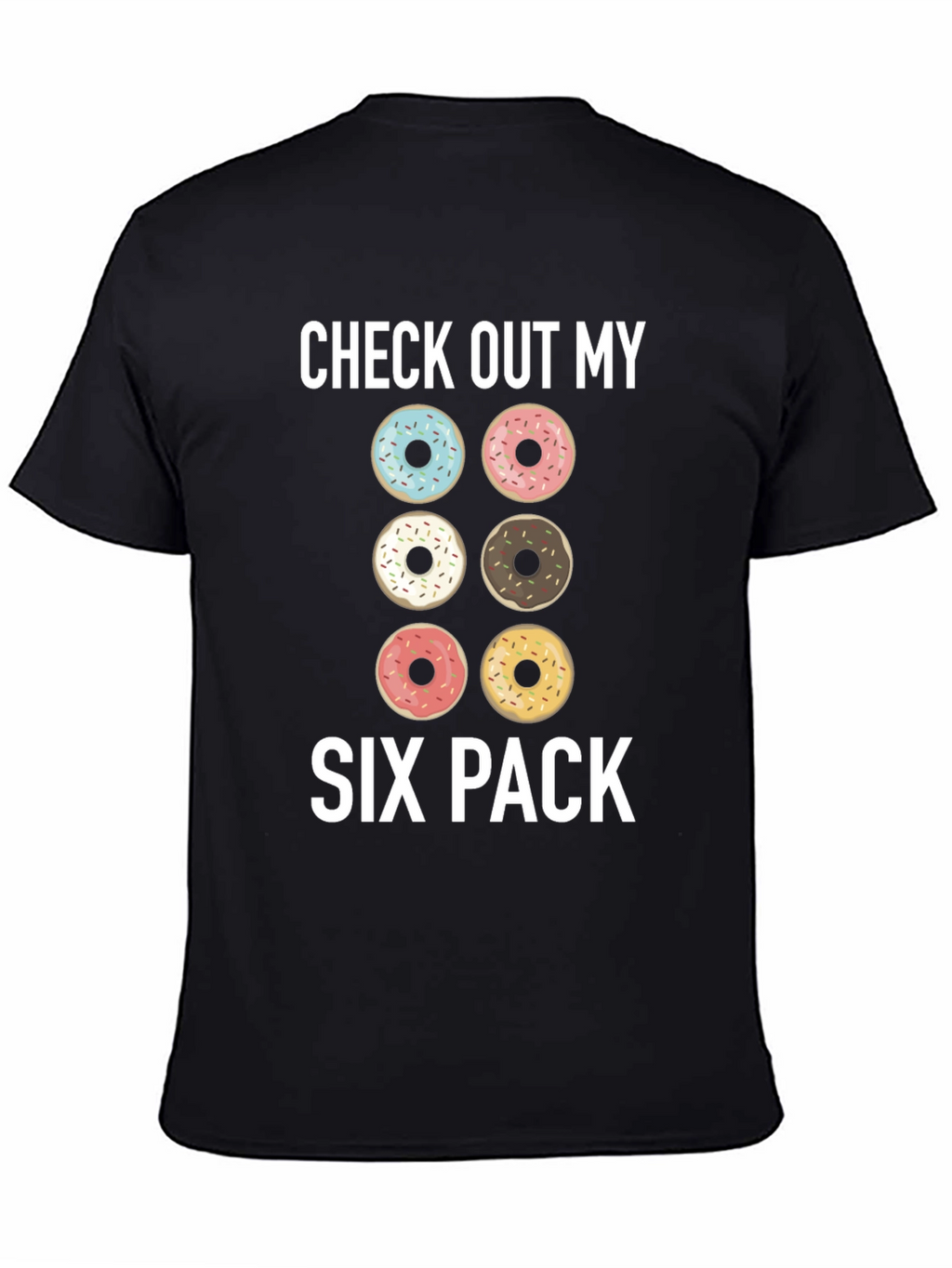 Donut Six Pack Graphic T-Shirt - Funny Gym Tee