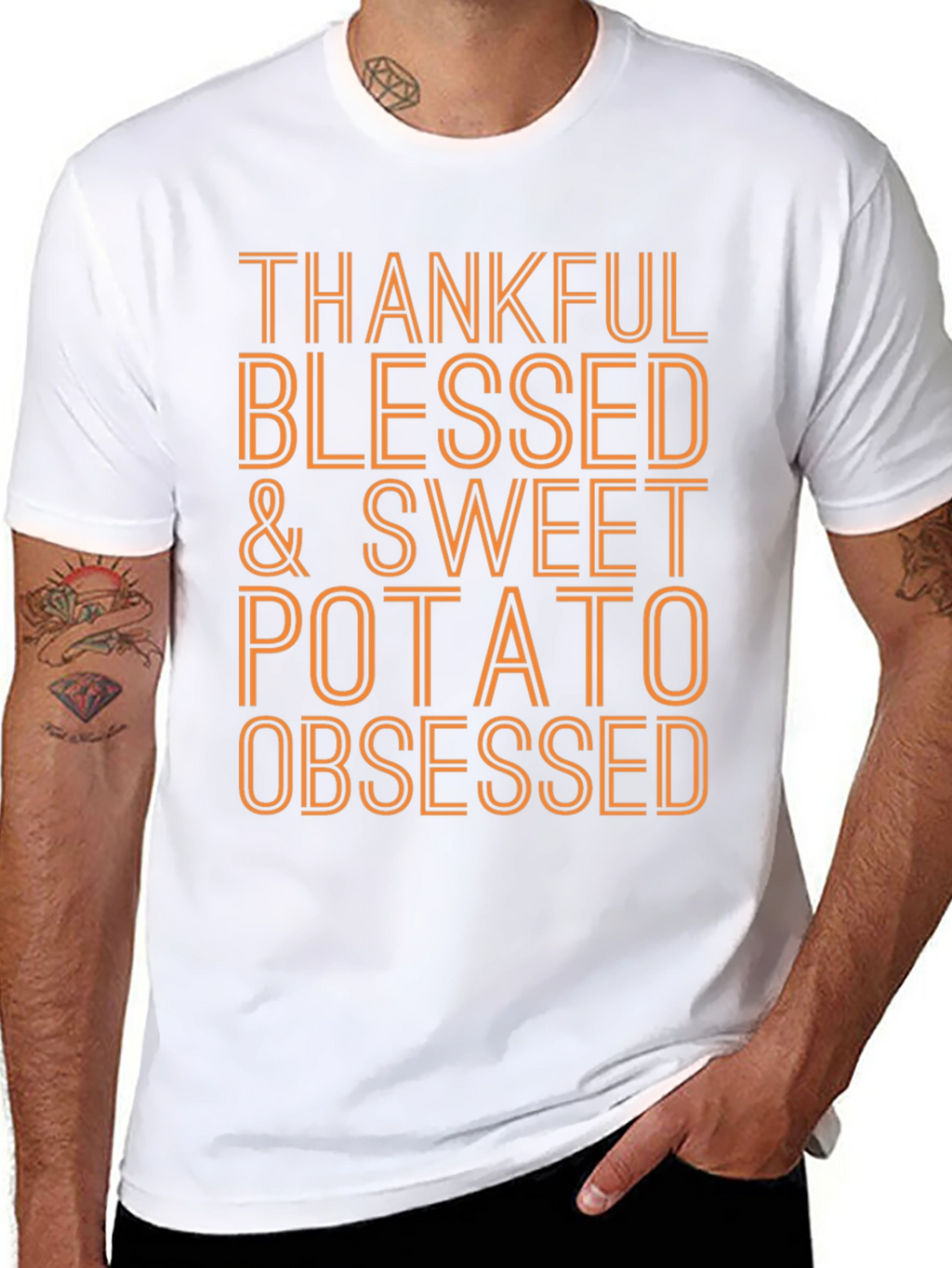 Thankful Blessed & Sweet Potato Obsessed T-Shirt