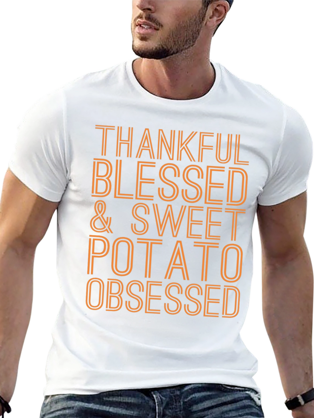 Thankful Blessed & Sweet Potato Obsessed T-Shirt