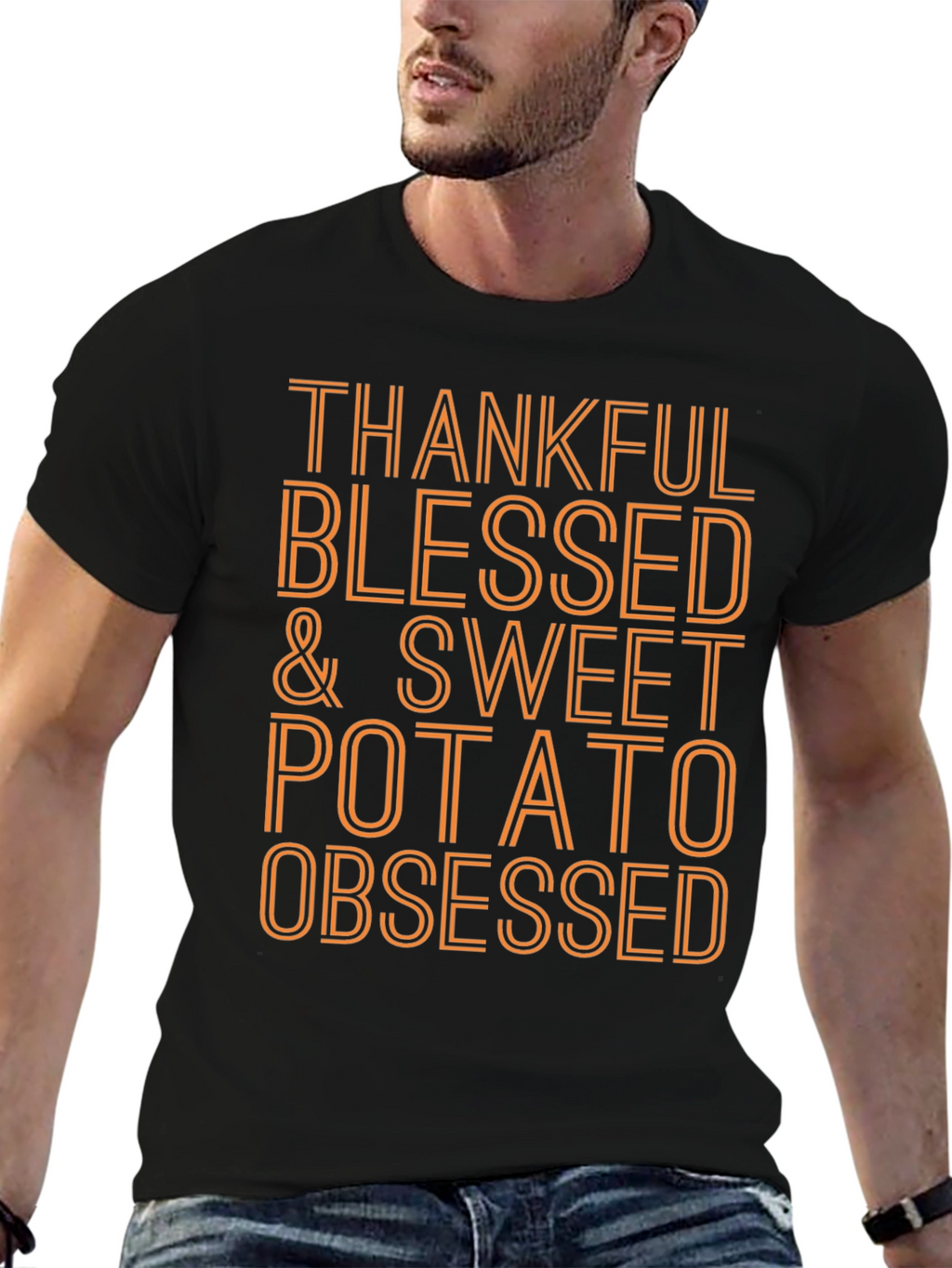 Thankful Blessed & Sweet Potato Obsessed T-Shirt