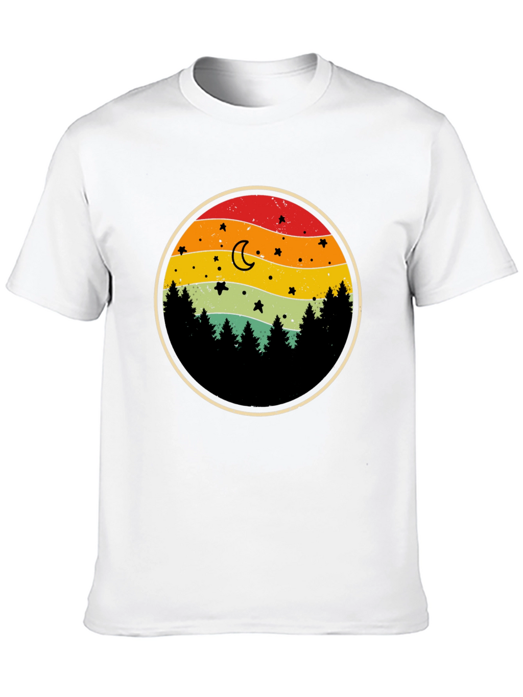 Retro Sunset Forest T-Shirt