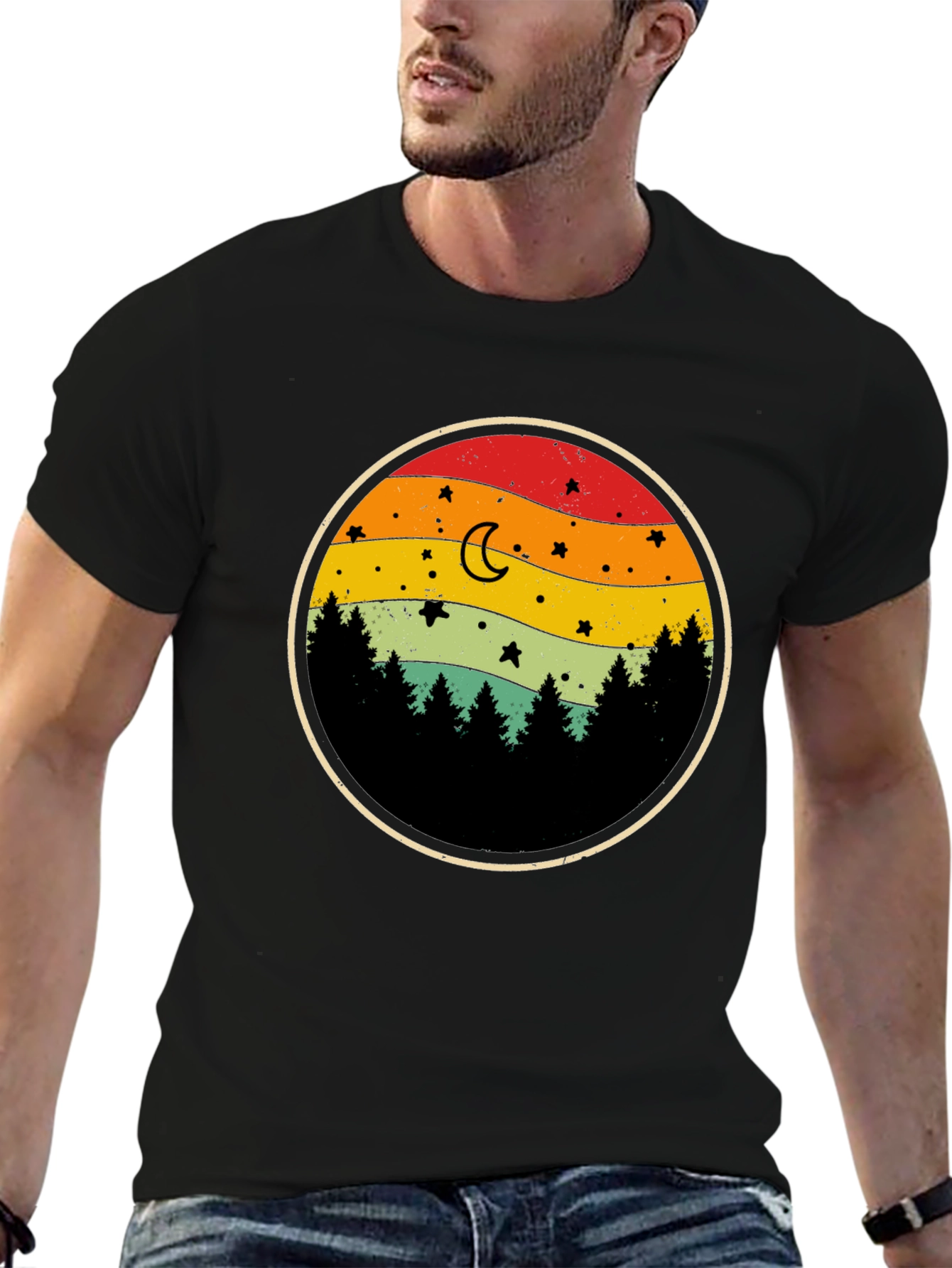 Retro Sunset Forest T-Shirt