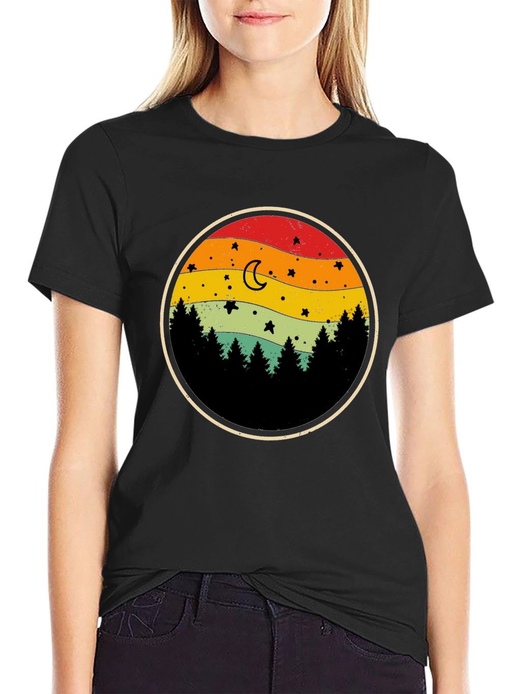 Retro Sunset Forest T-Shirt