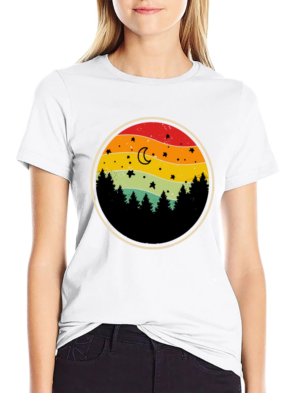 Retro Sunset Forest T-Shirt