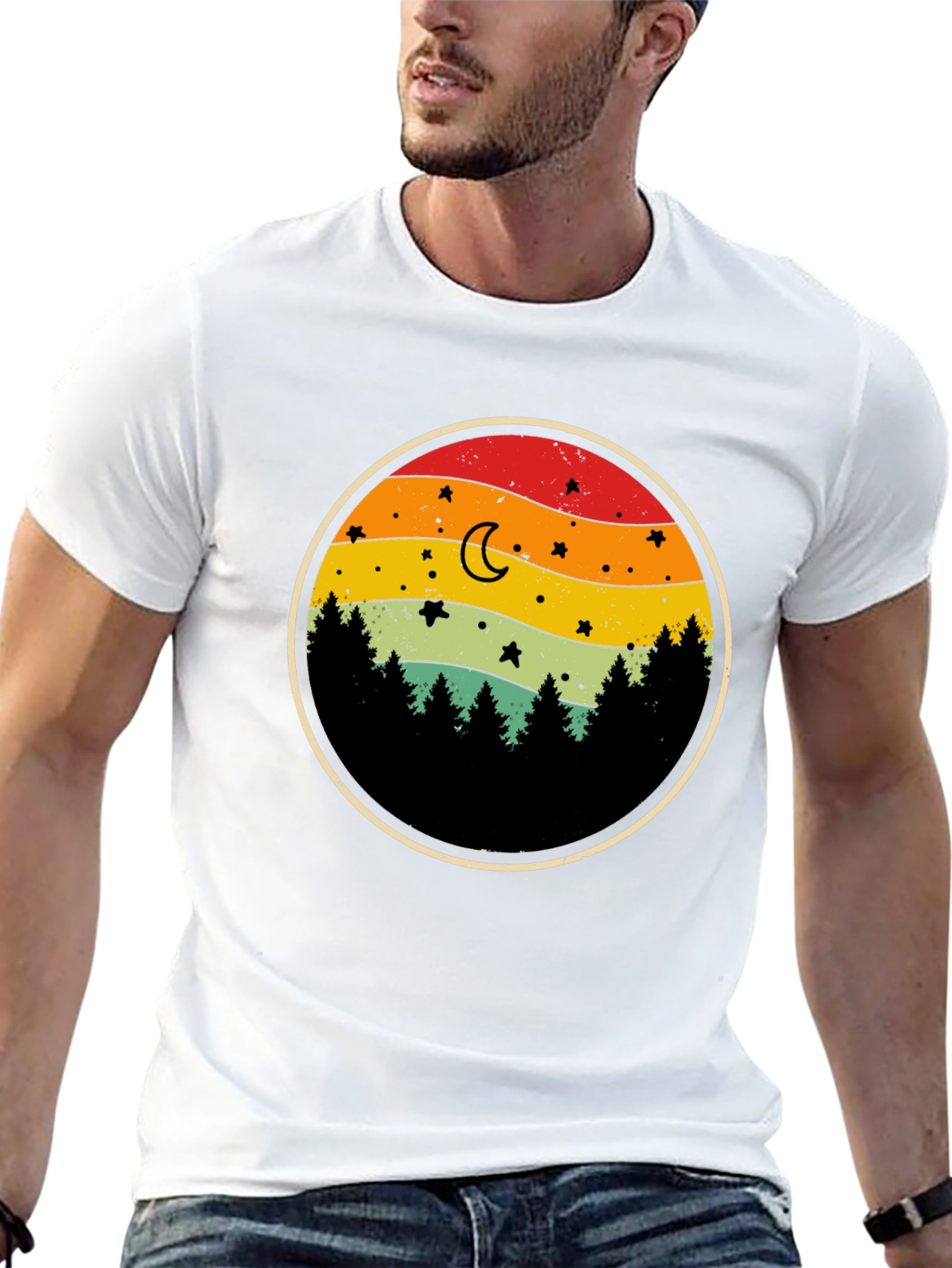 Retro Sunset Forest T-Shirt