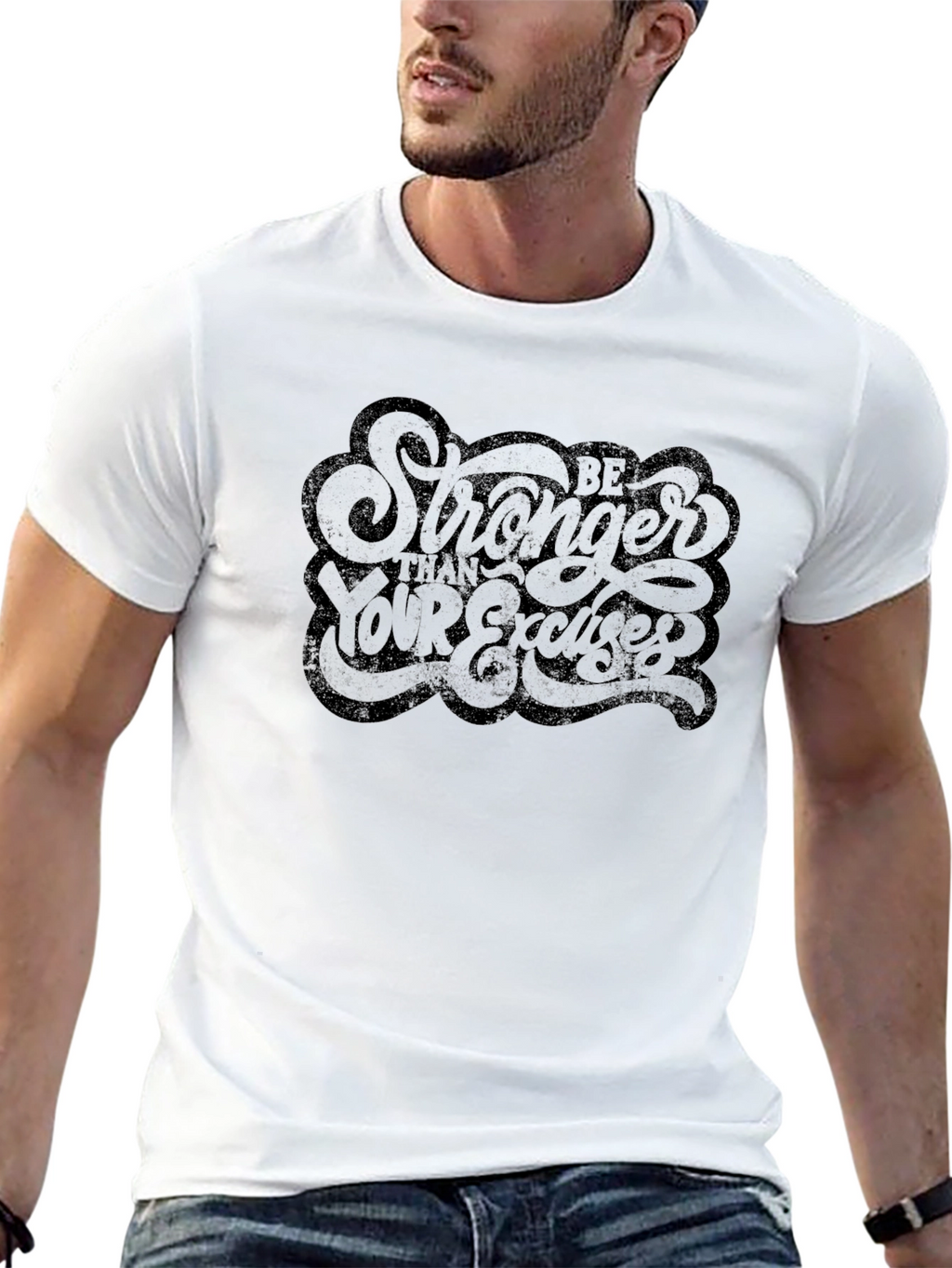 Be Stronger Than Your Excuses Black T-Shirt