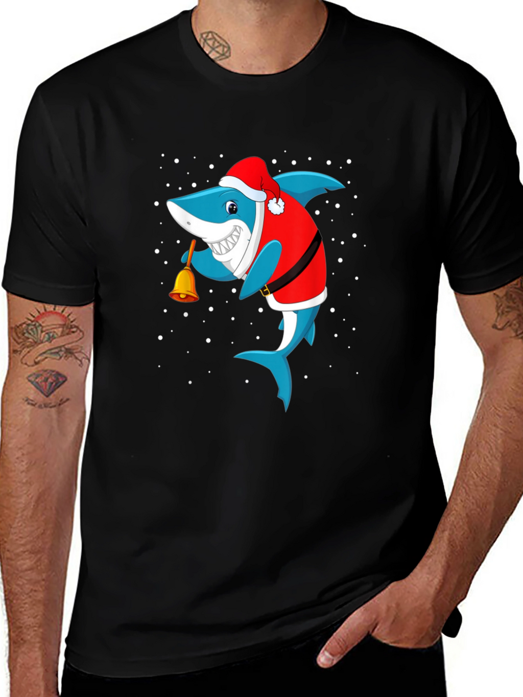 Festive Shark Christmas T-Shirt