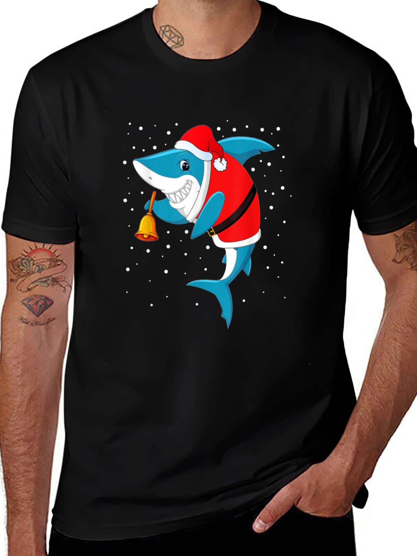 Festive Shark Christmas T-Shirt