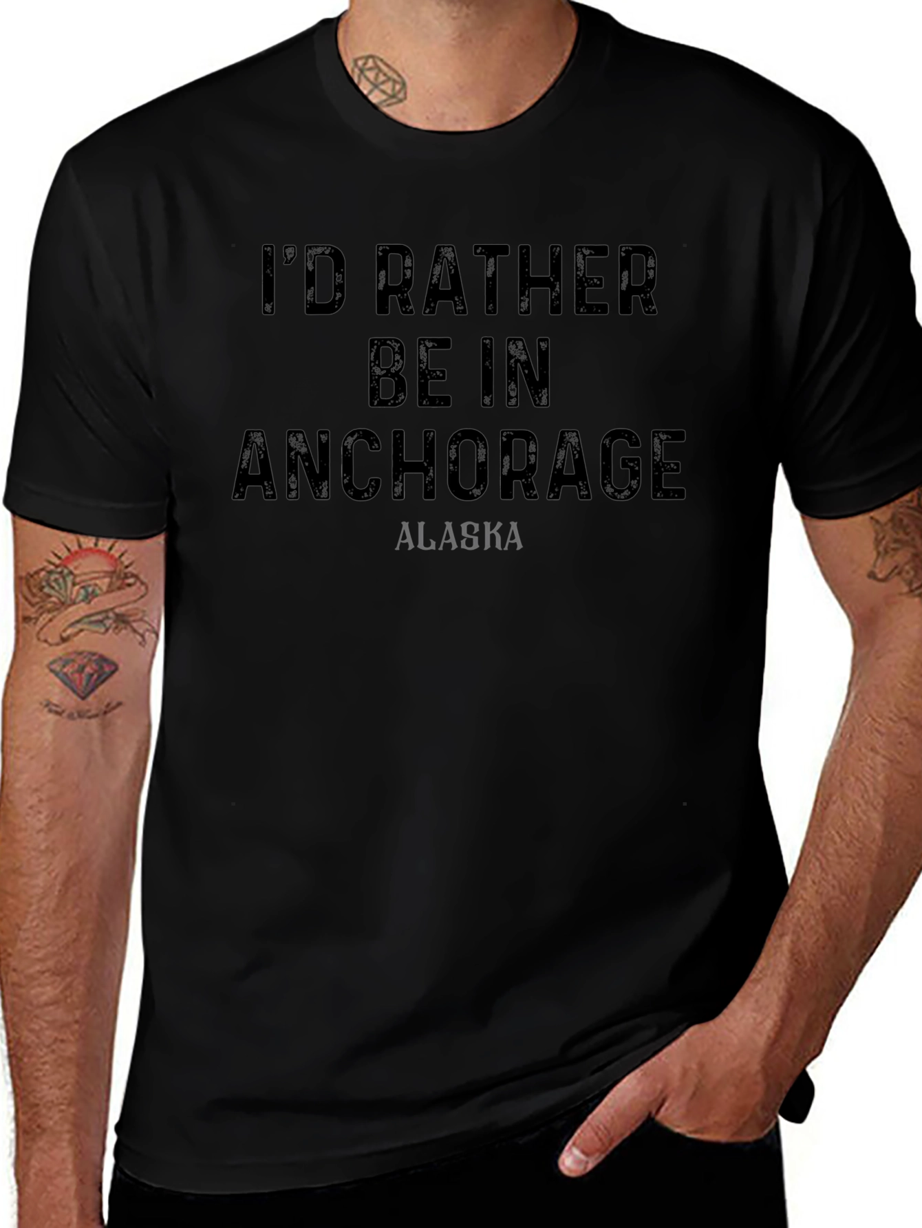 Anchorage Alaska Graphic Tee - Comfortable Mens T-Shirt