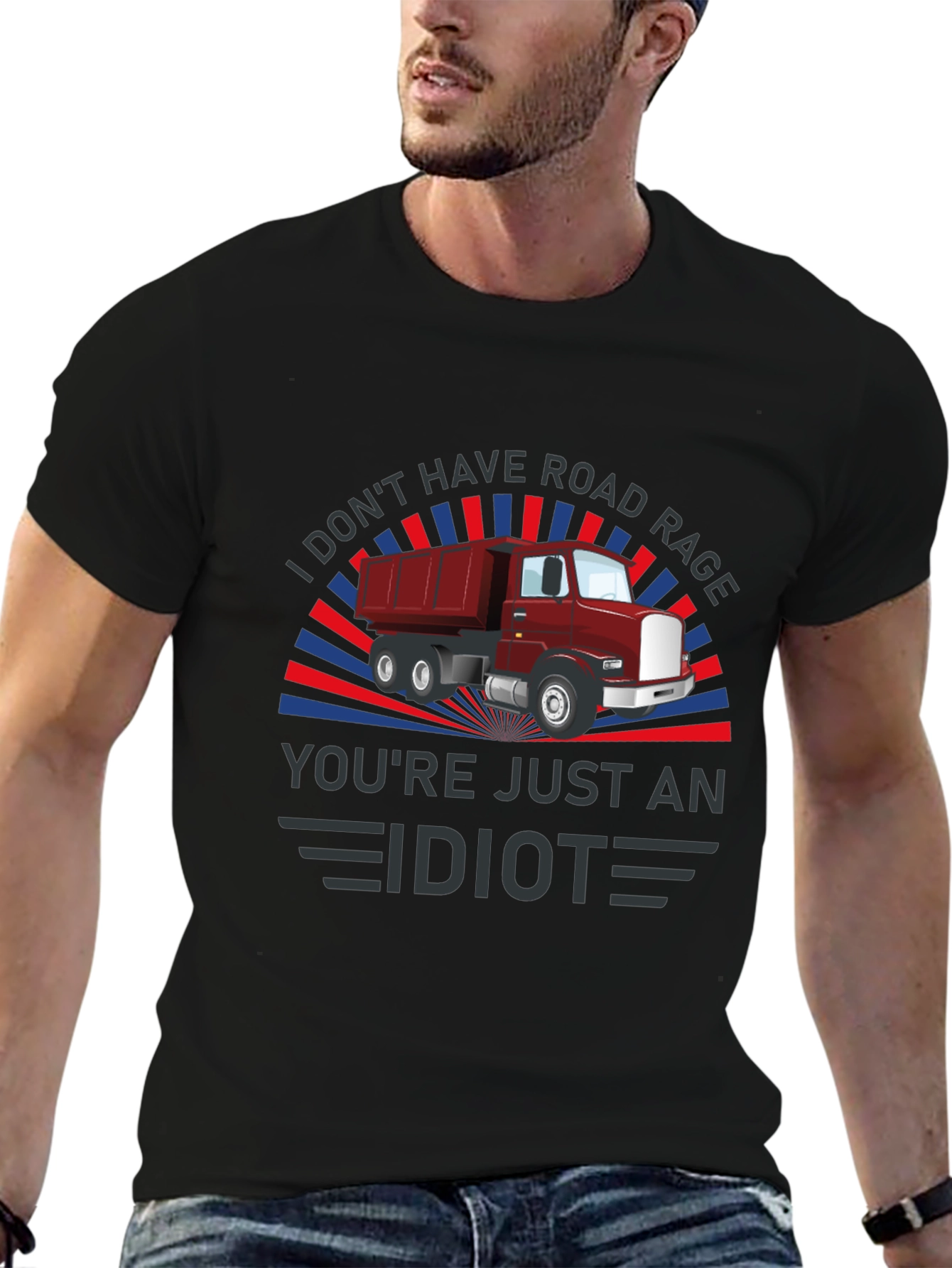 Road Rage Dump Truck Graphic Tee