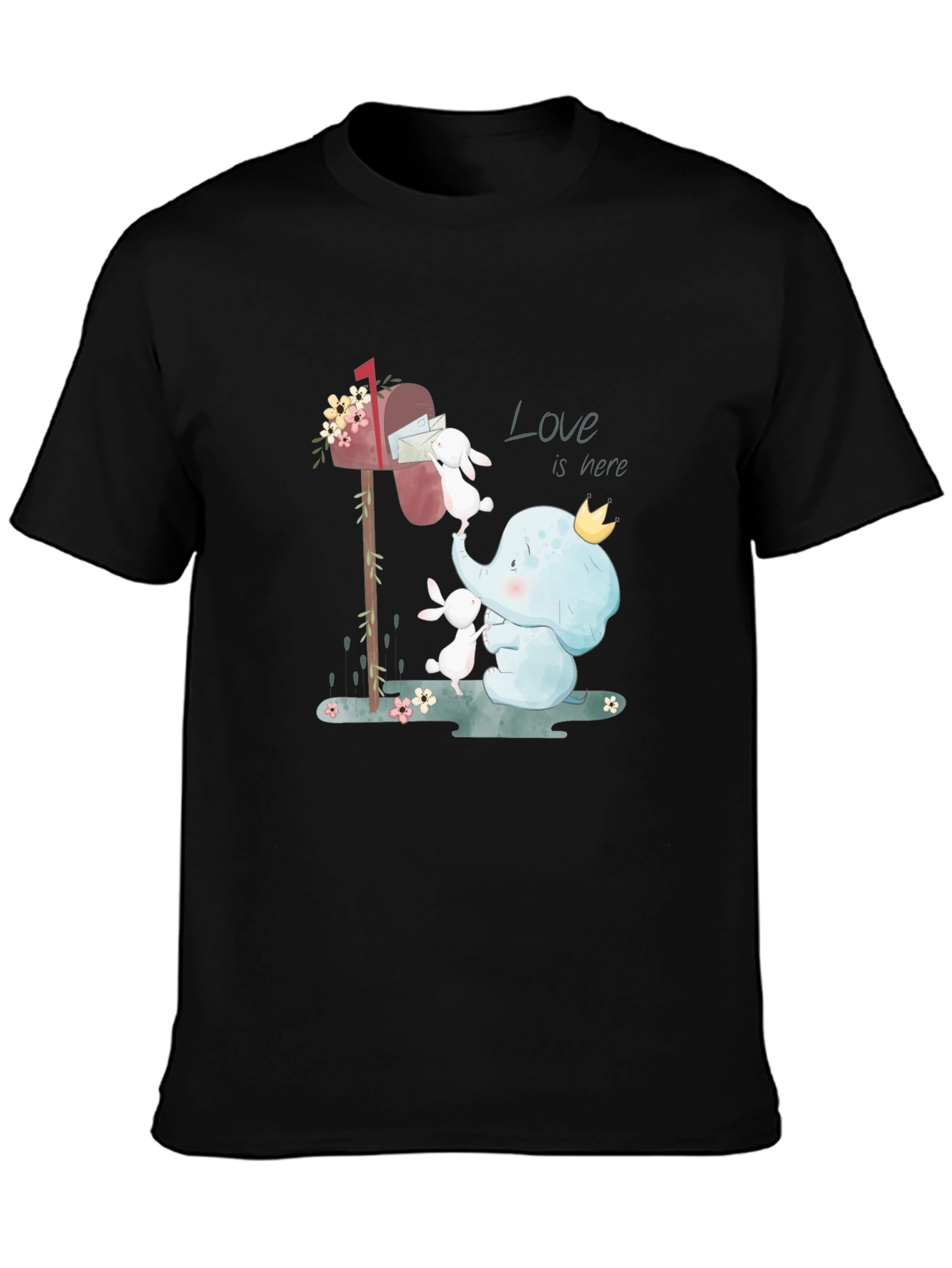 Elephant & Bunny Love Graphic T-Shirt