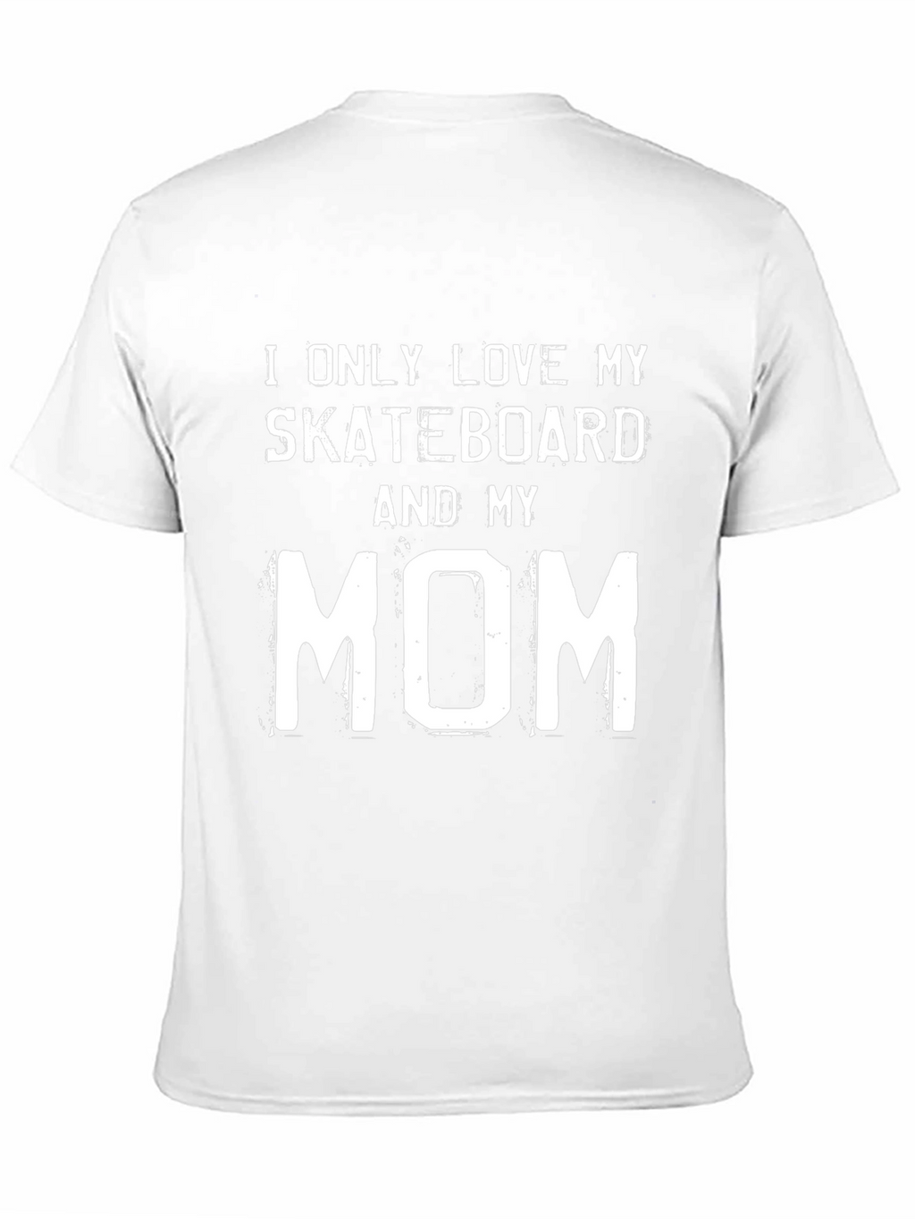Skateboard & Mom Graphic Tee - Black Cotton T-Shirt