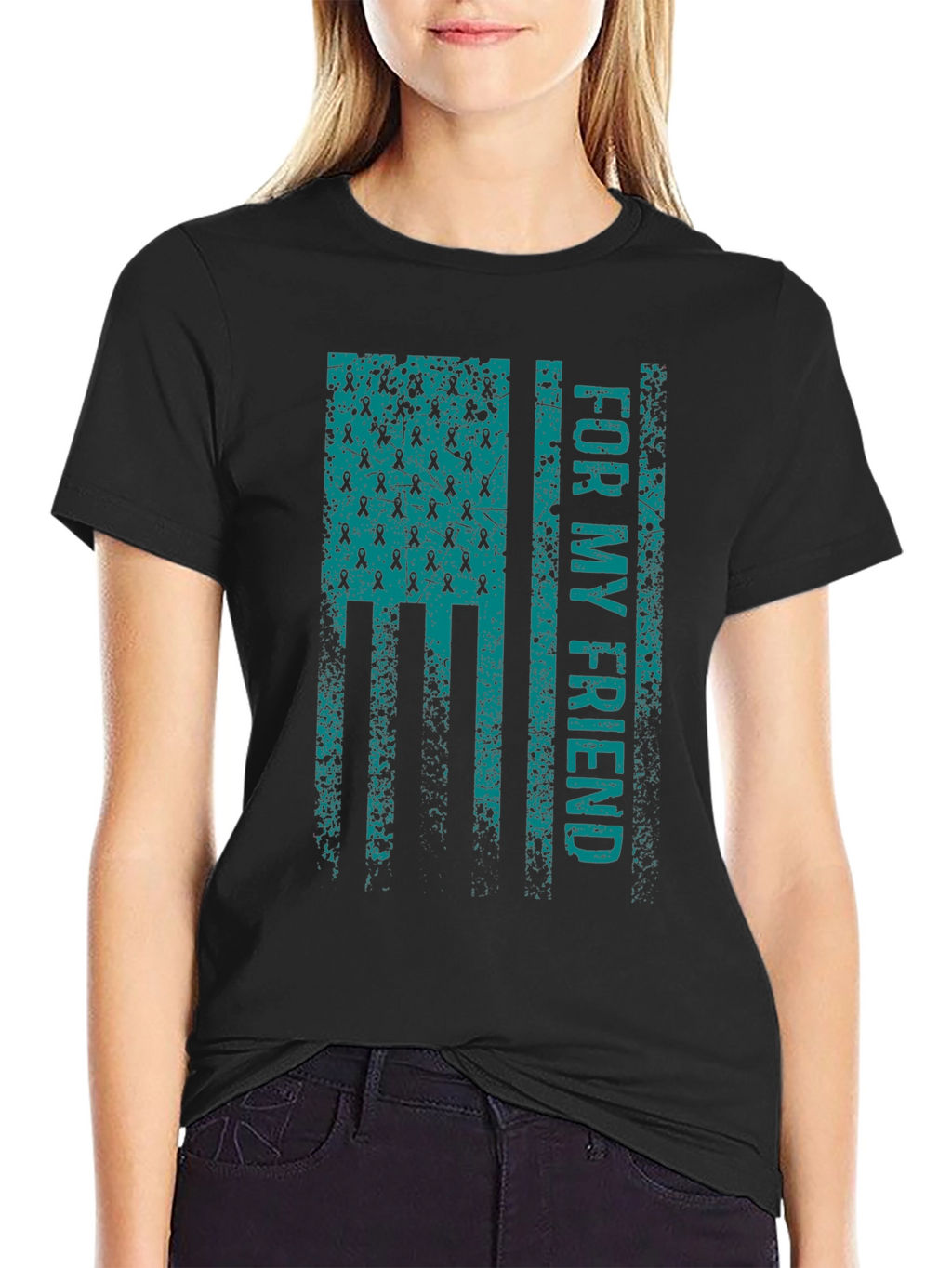 For My Friend Ribbon Flag T-Shirt