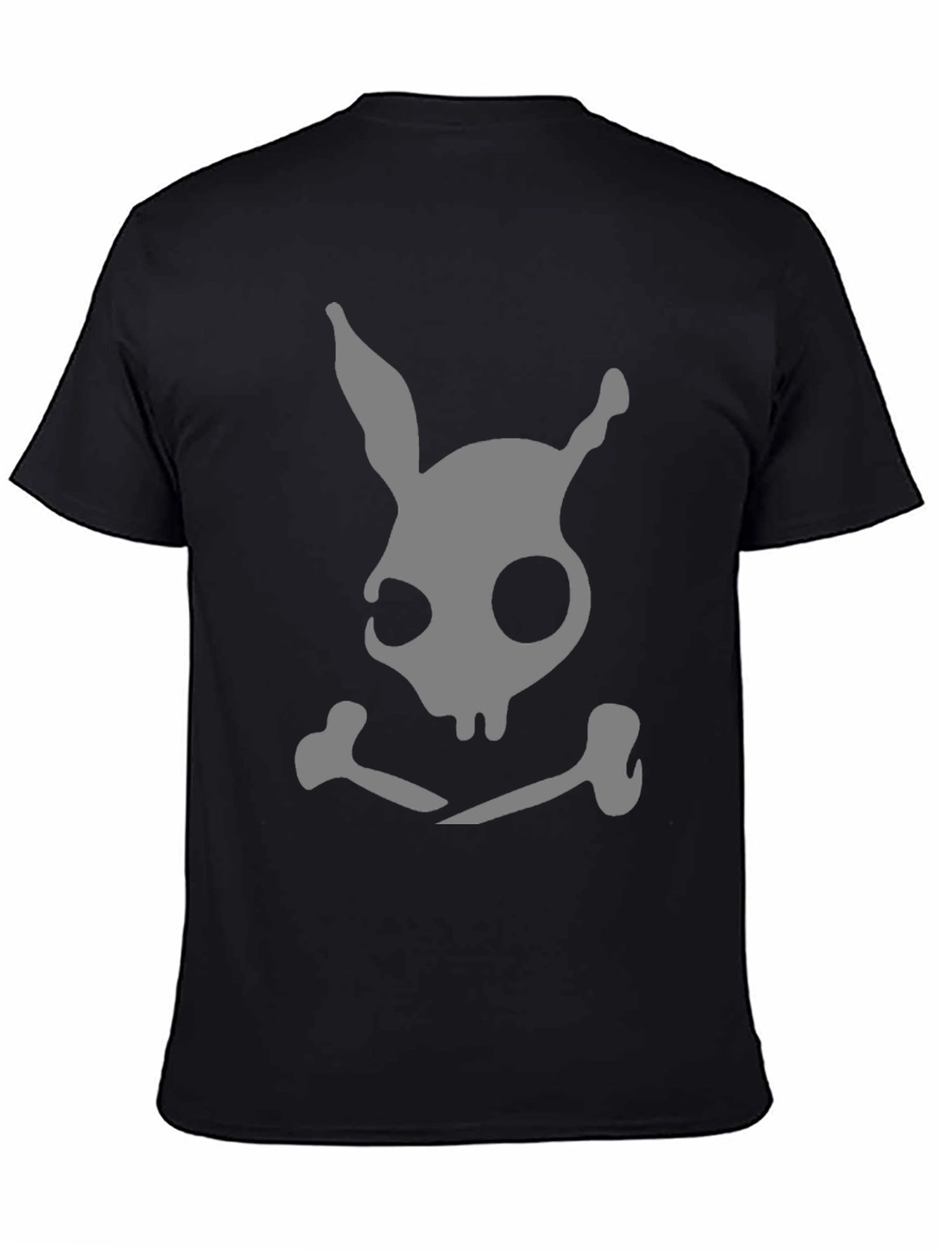 Dark Bunny Skull & Crossbones Black T-Shirt