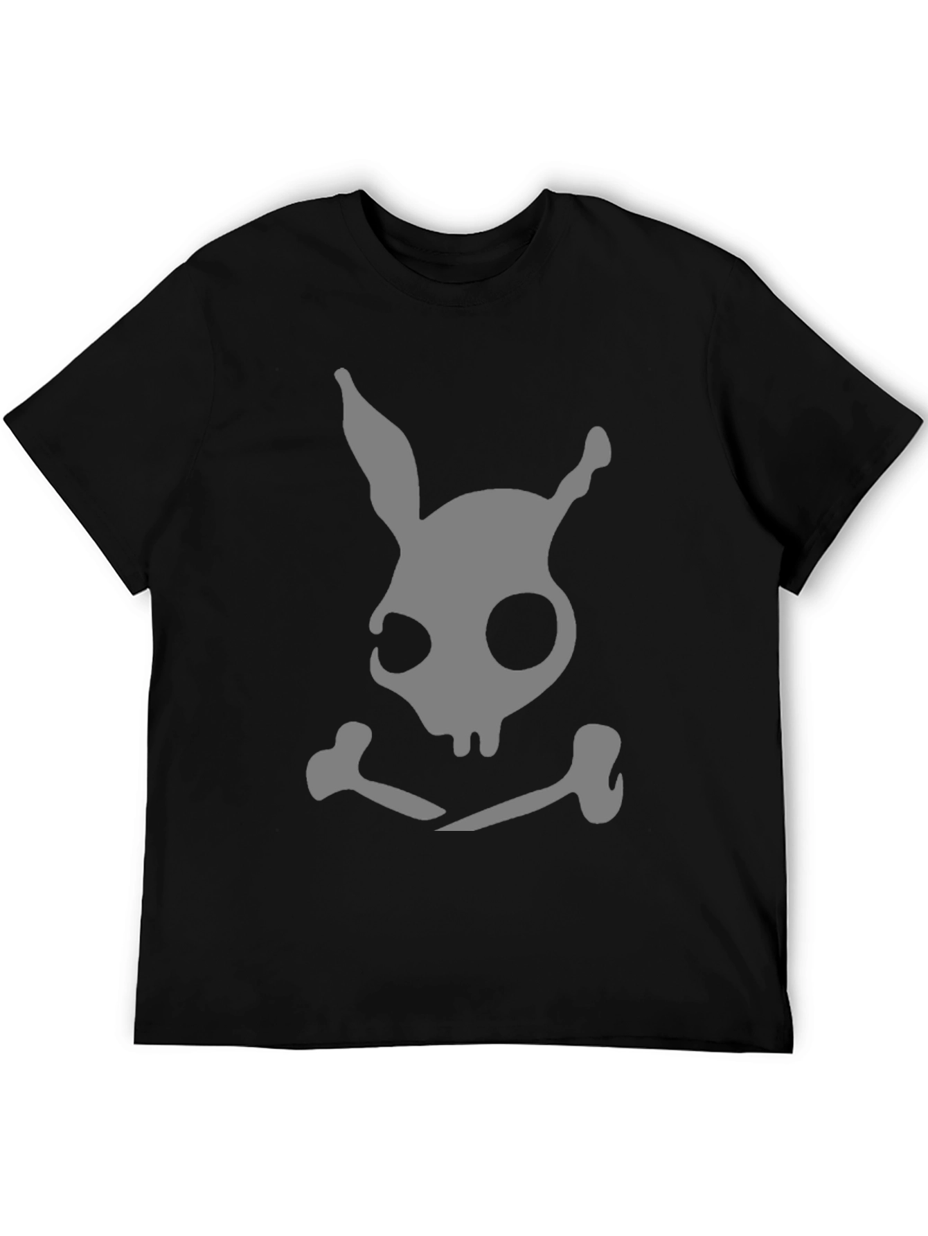 Dark Bunny Skull & Crossbones Black T-Shirt
