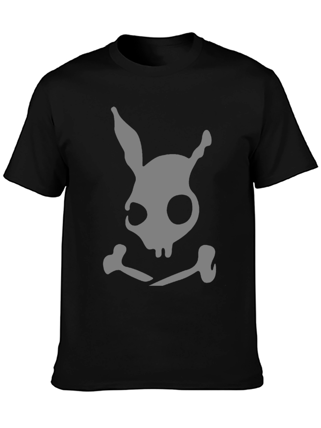 Dark Bunny Skull & Crossbones Black T-Shirt