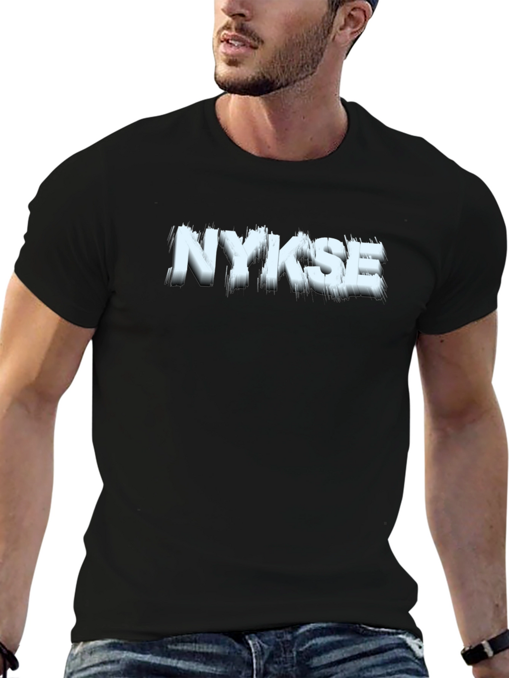 NYKSE Graphic T-Shirt - Black Cotton Tee