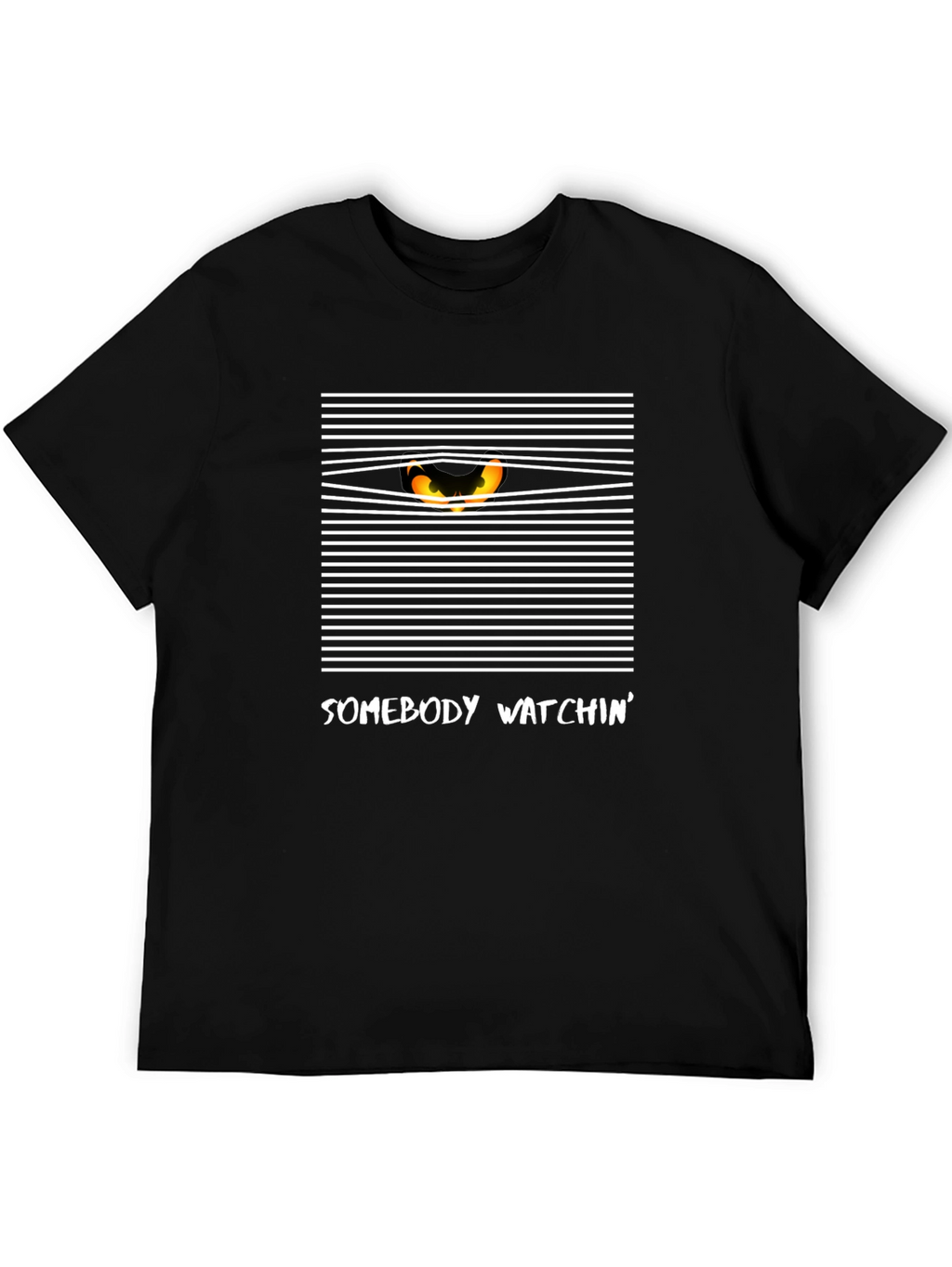 Somebody Watchin Graphic Tee - Black