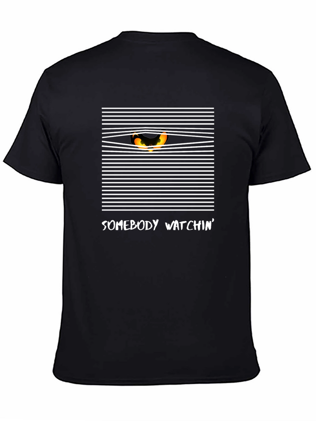 Somebody Watchin Graphic Tee - Black