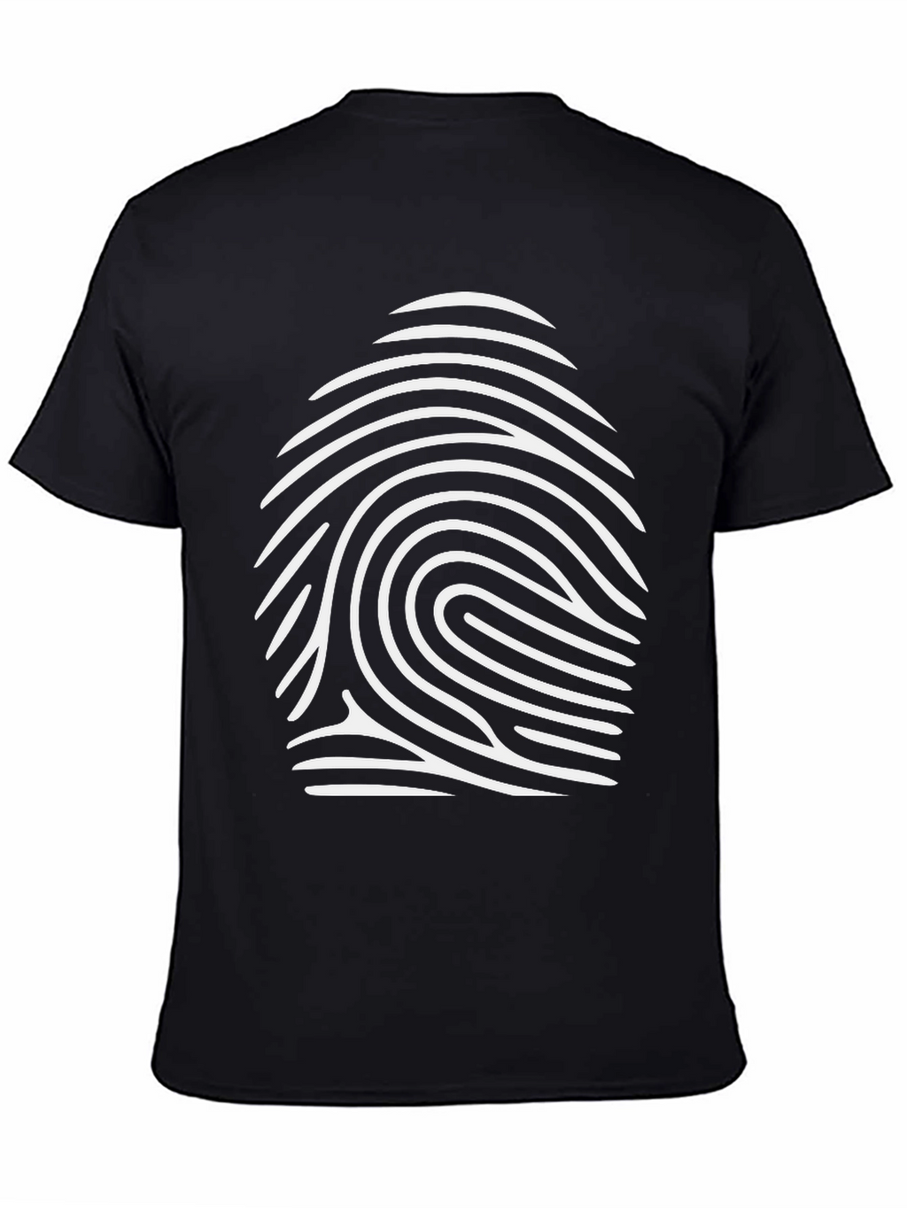 Fingerprint Graphic Black T-Shirt
