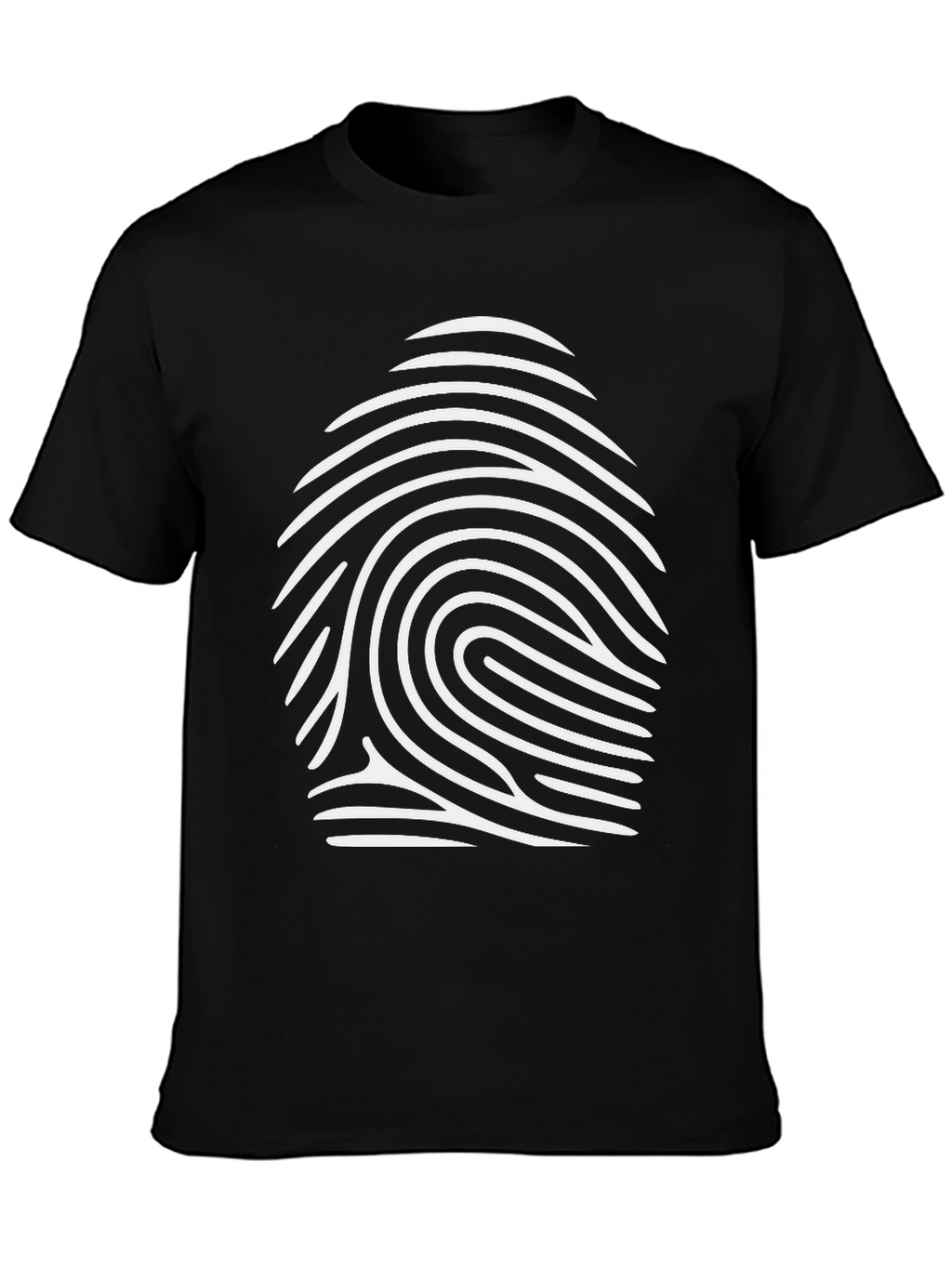Fingerprint Graphic Black T-Shirt
