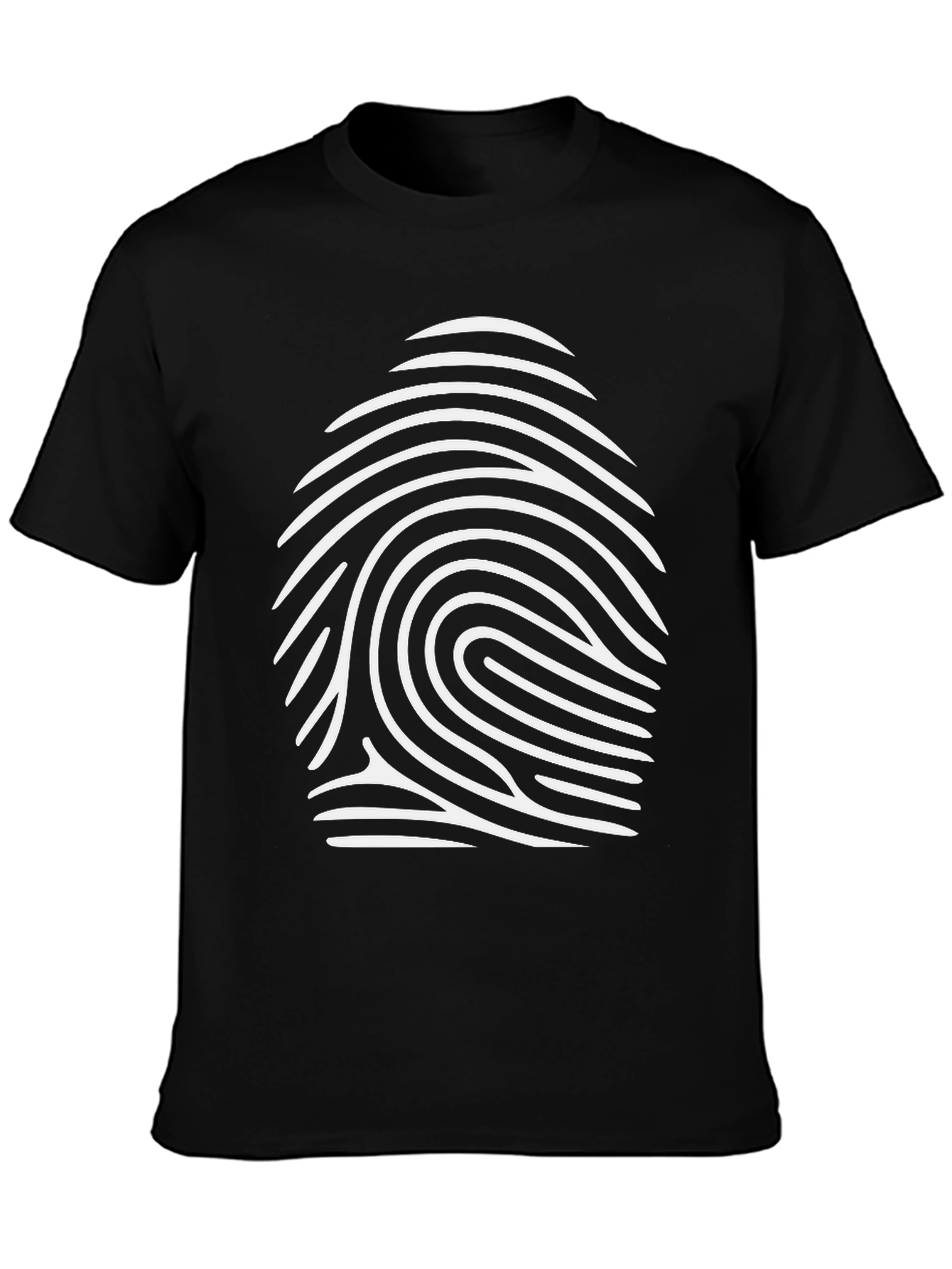 Fingerprint Graphic Black T-Shirt