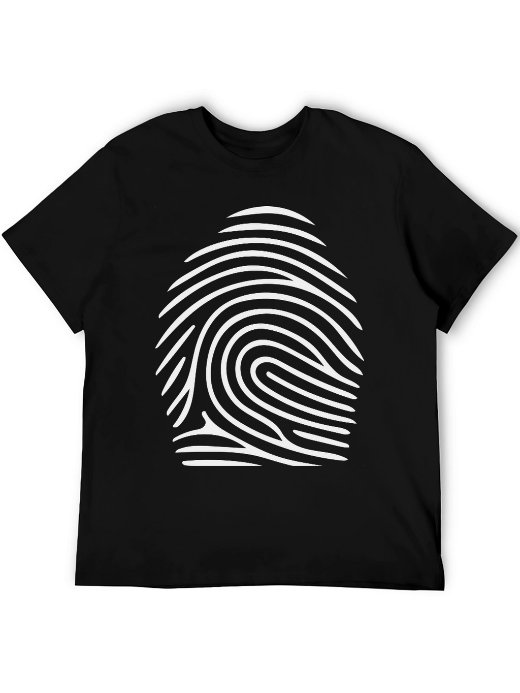 Fingerprint Graphic Black T-Shirt