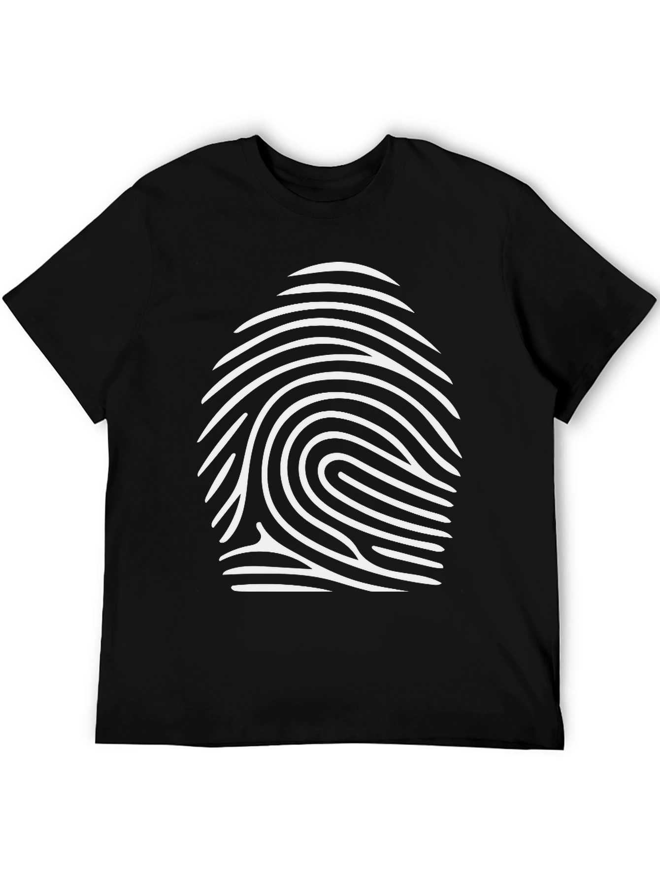 Fingerprint Graphic Black T-Shirt