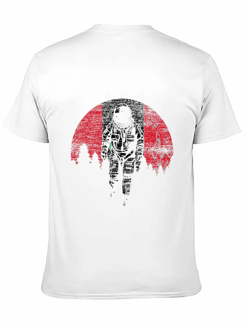 Astronaut Graphic Tee - Grunge Space Design