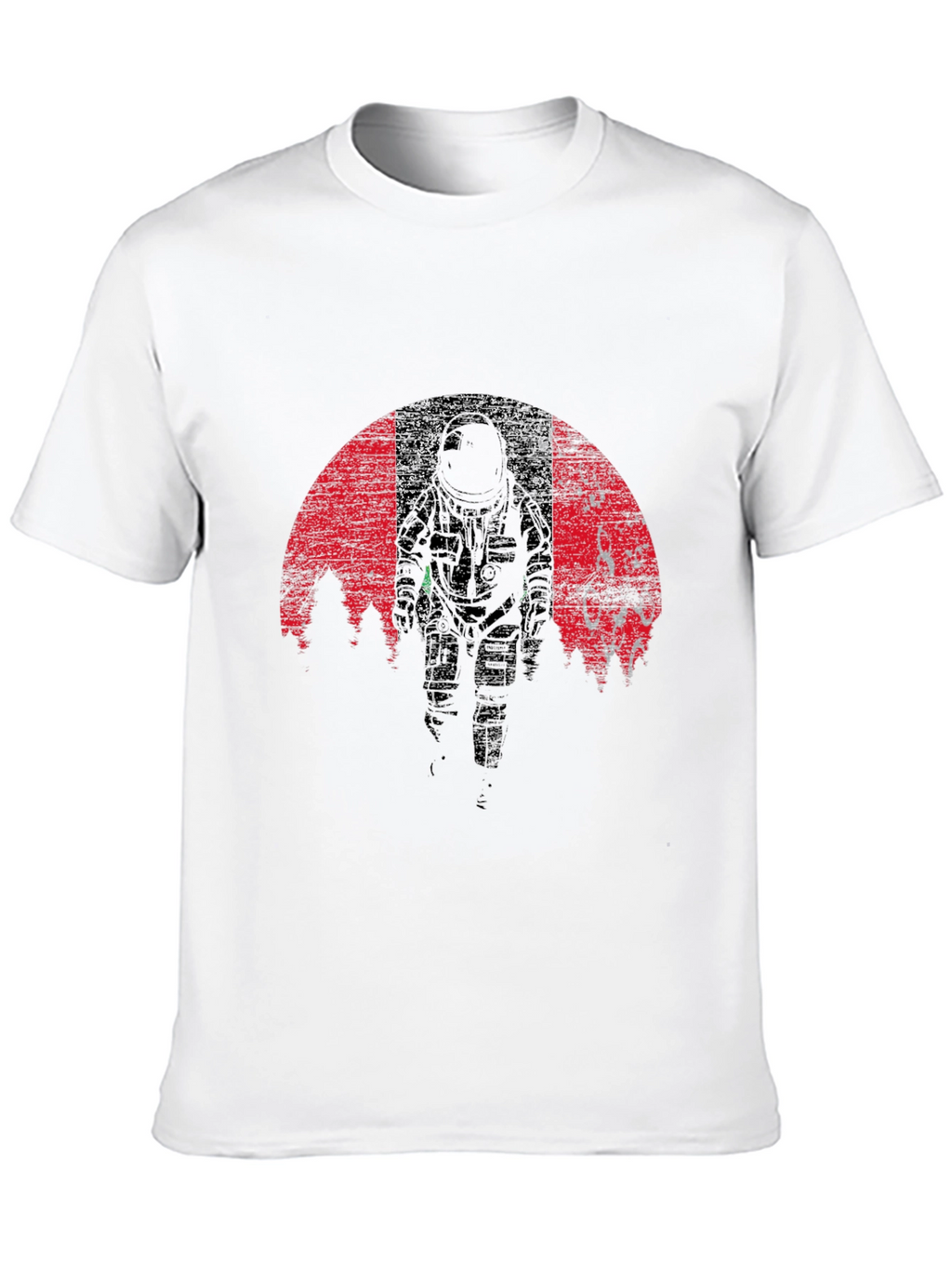 Astronaut Graphic Tee - Grunge Space Design