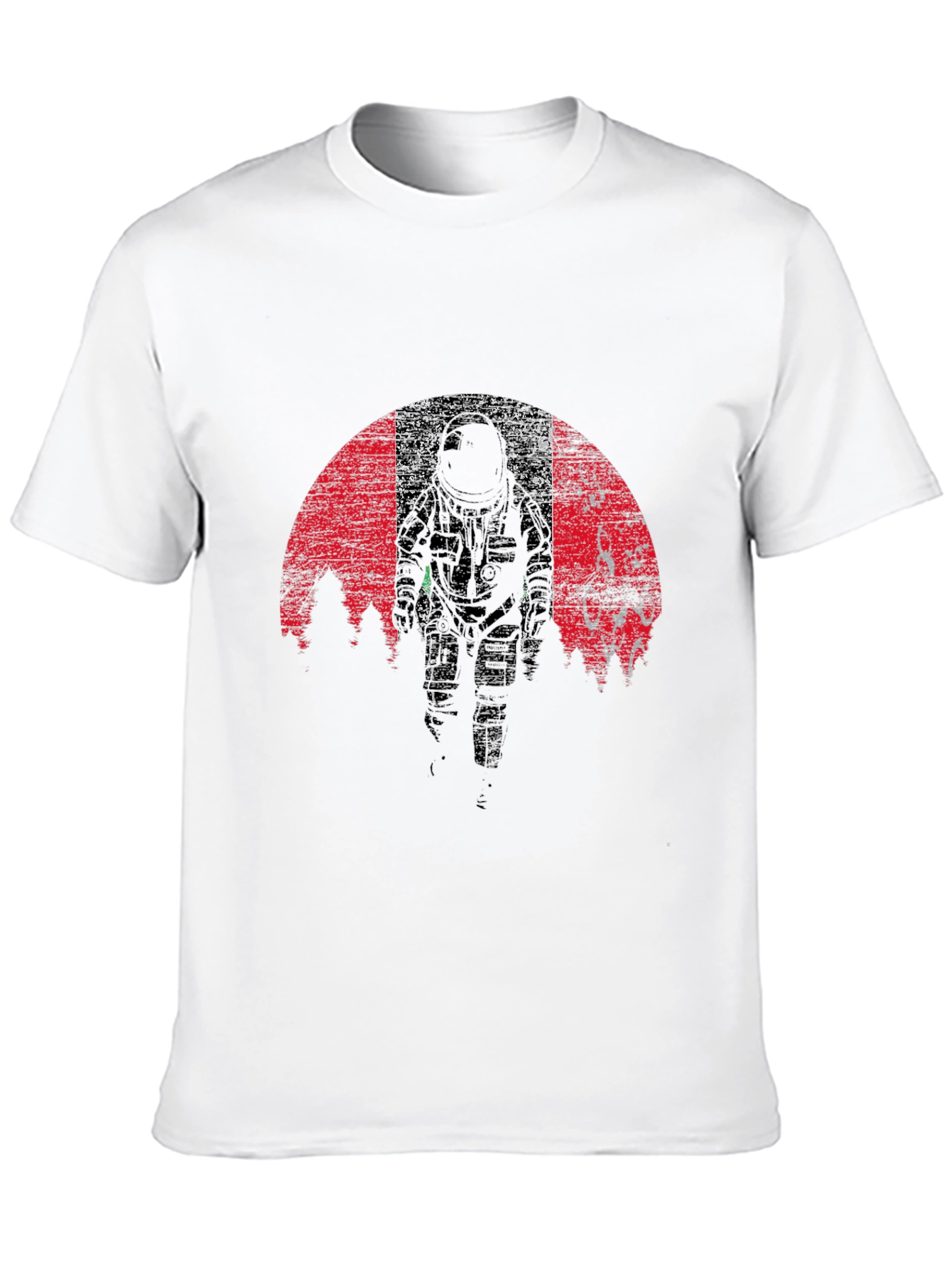 Astronaut Graphic Tee - Grunge Space Design