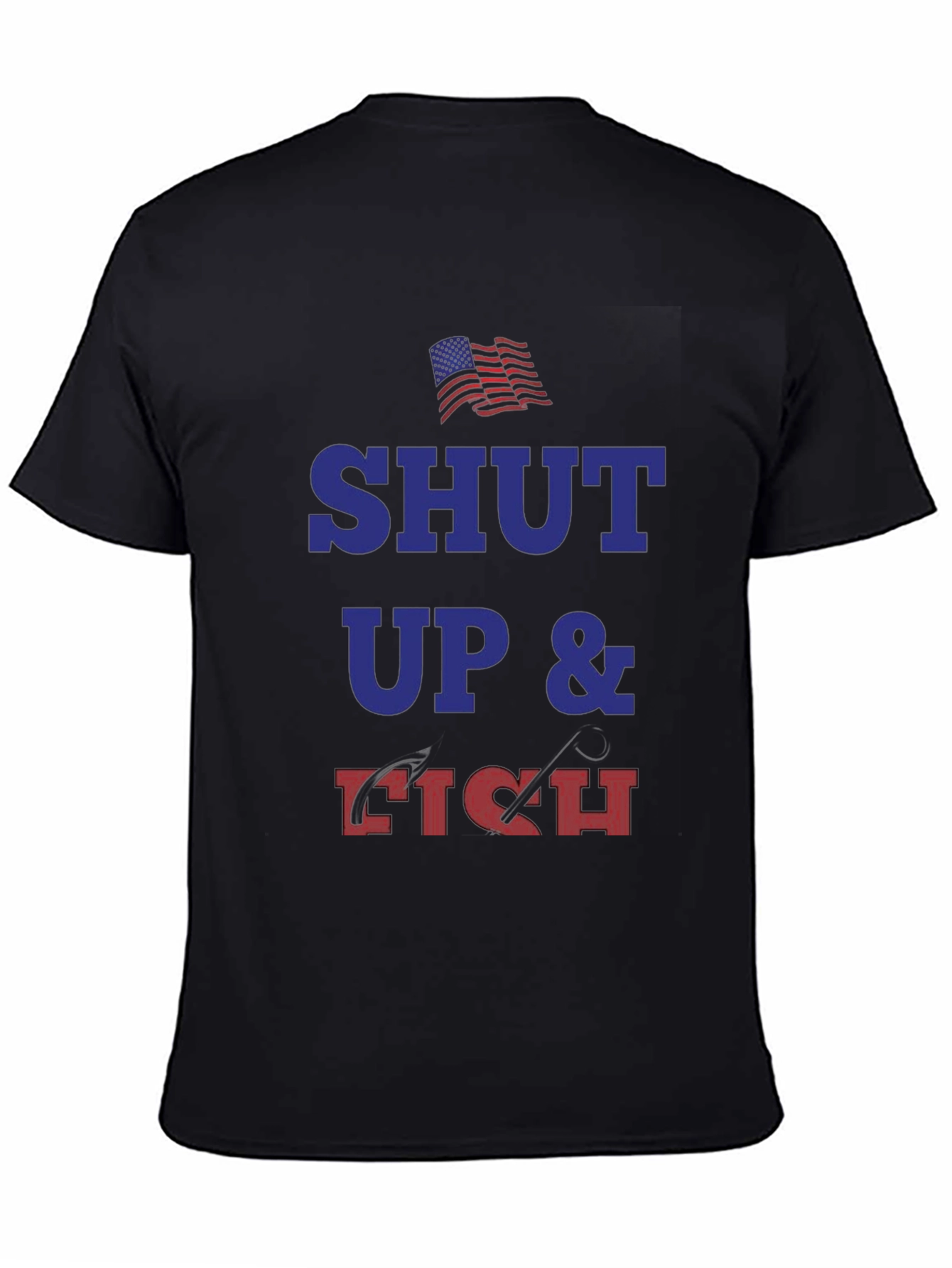 Shut Up and Fish T-Shirt - Patriotic Angler Tee